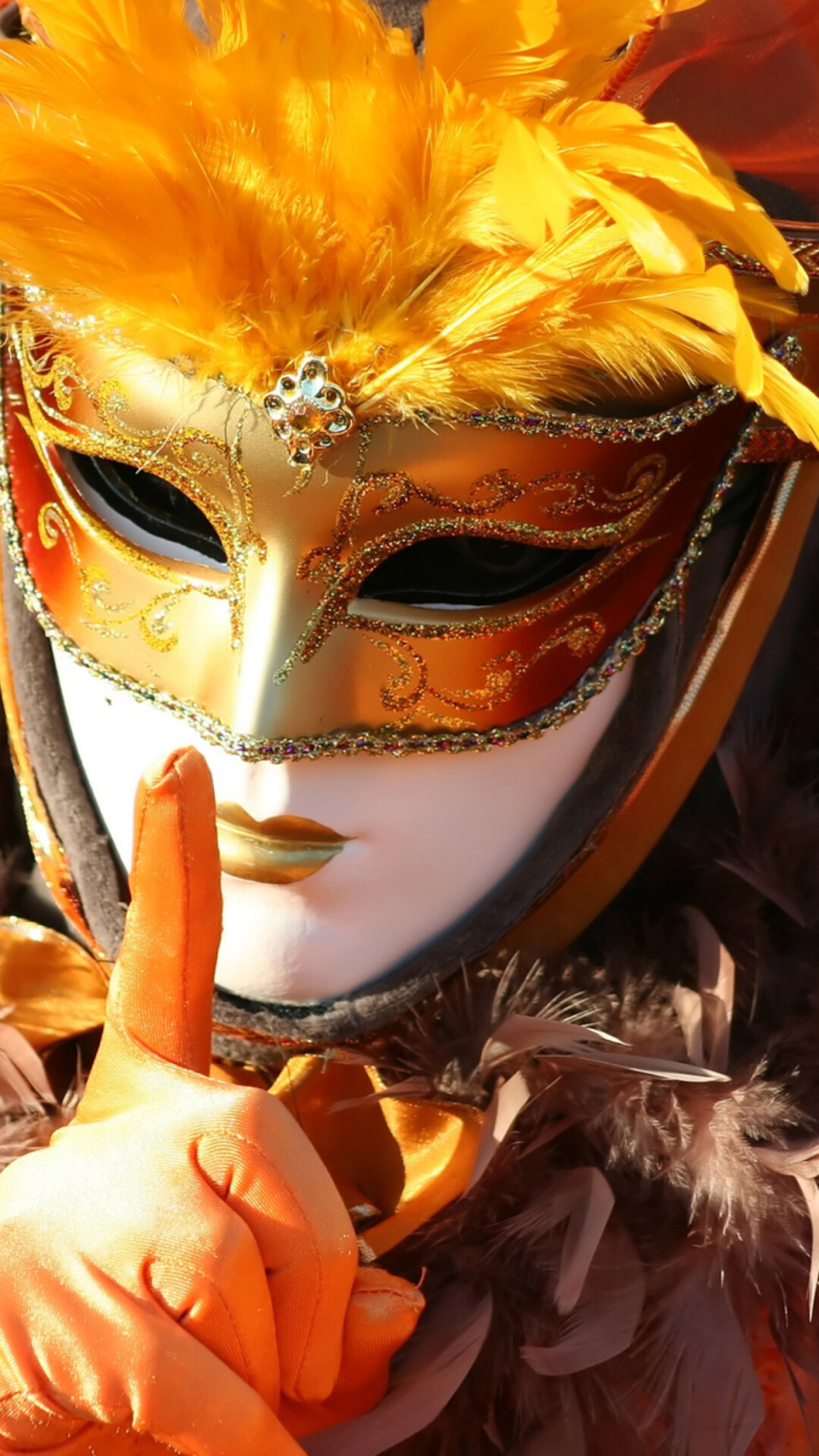 Carnival: Venetian mask, Veritable works of wearable art. 1080x1920 Full HD Background.