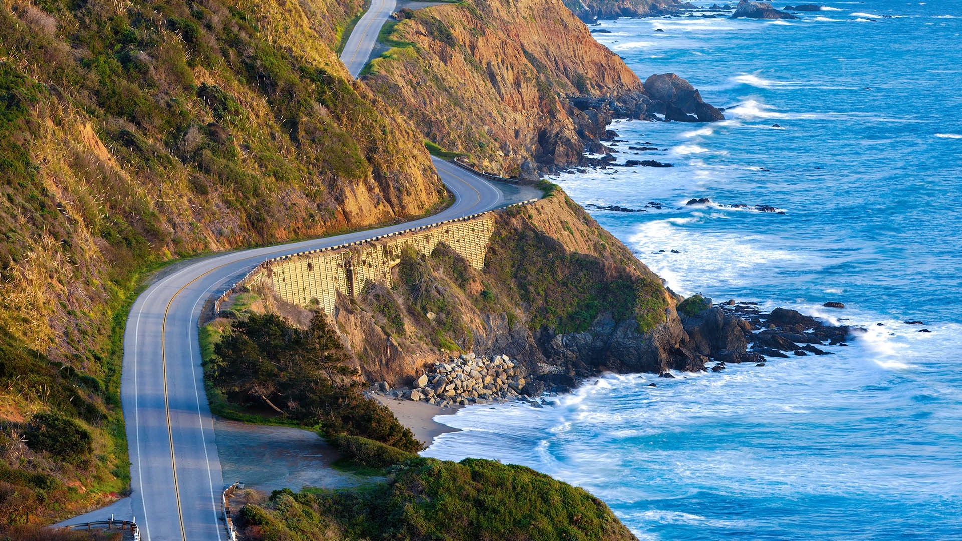 Pacific Coast Highway, Big Sur, Southern California, Windows 10 Spotlight images, 1920x1080 Full HD Desktop