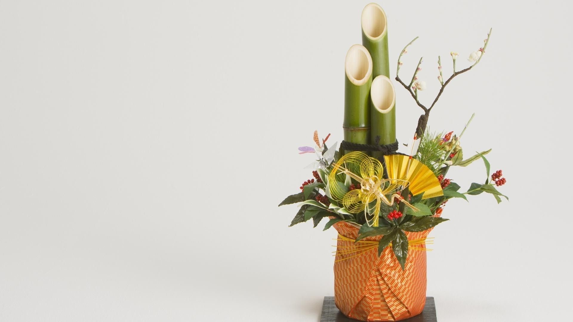 Japanese flower arrangement, Artistic plant compositions, Zen-like aesthetics, Harmonious balance, 1920x1080 Full HD Desktop