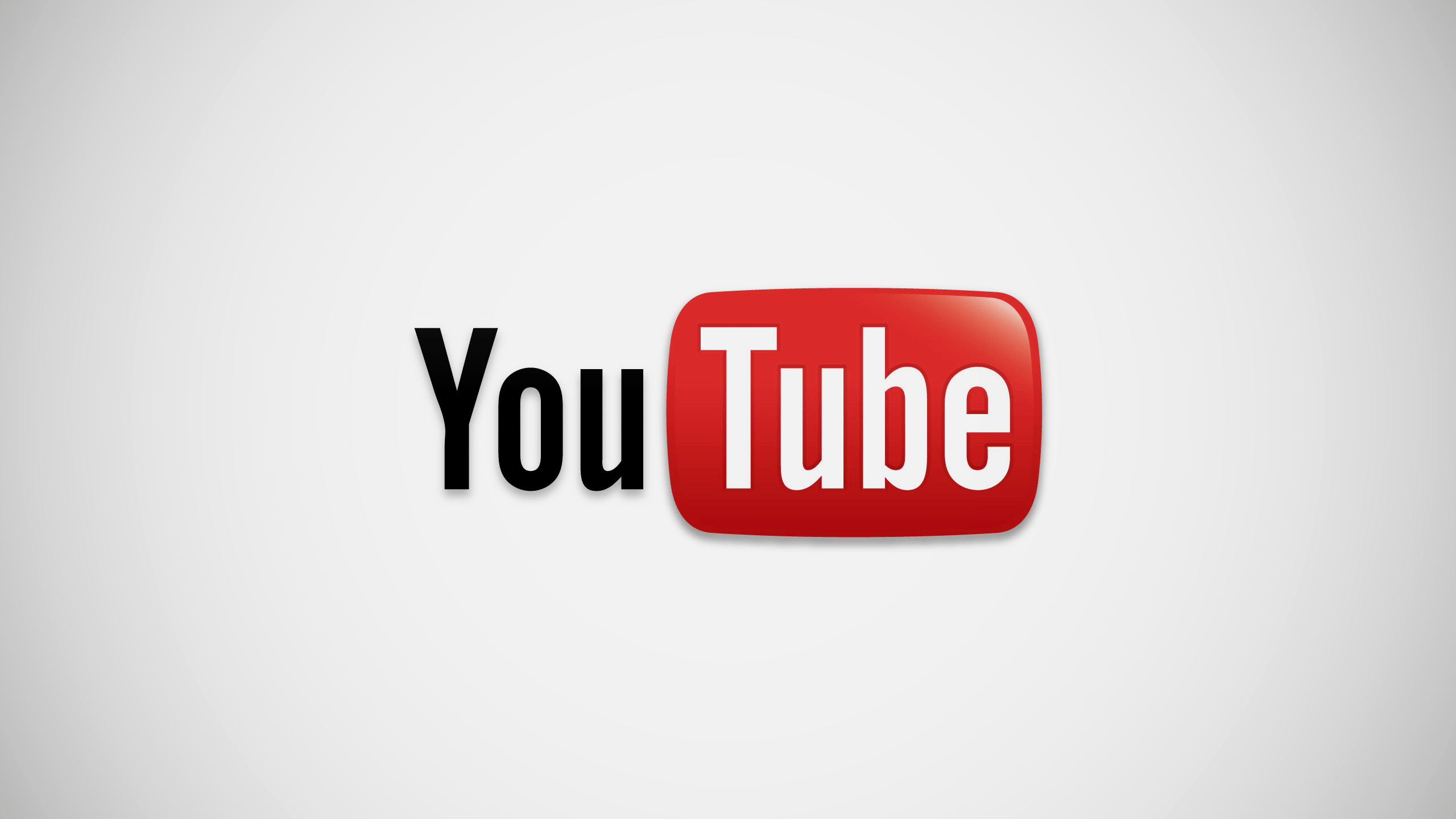YouTube: 2005-2011 logo version, Split into two parts: the simple black “You” with the first letter capitalized, and the “Tube”. 2560x1440 HD Wallpaper.