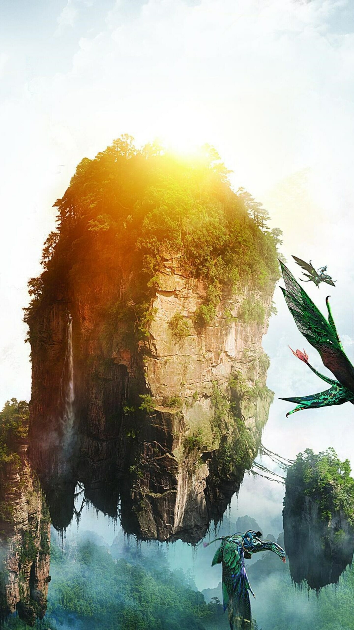 Avatar: Pandora's floating "Hallelujah Mountains" were inspired in part by the Chinese Huangshan mountains. 1440x2560 HD Wallpaper.