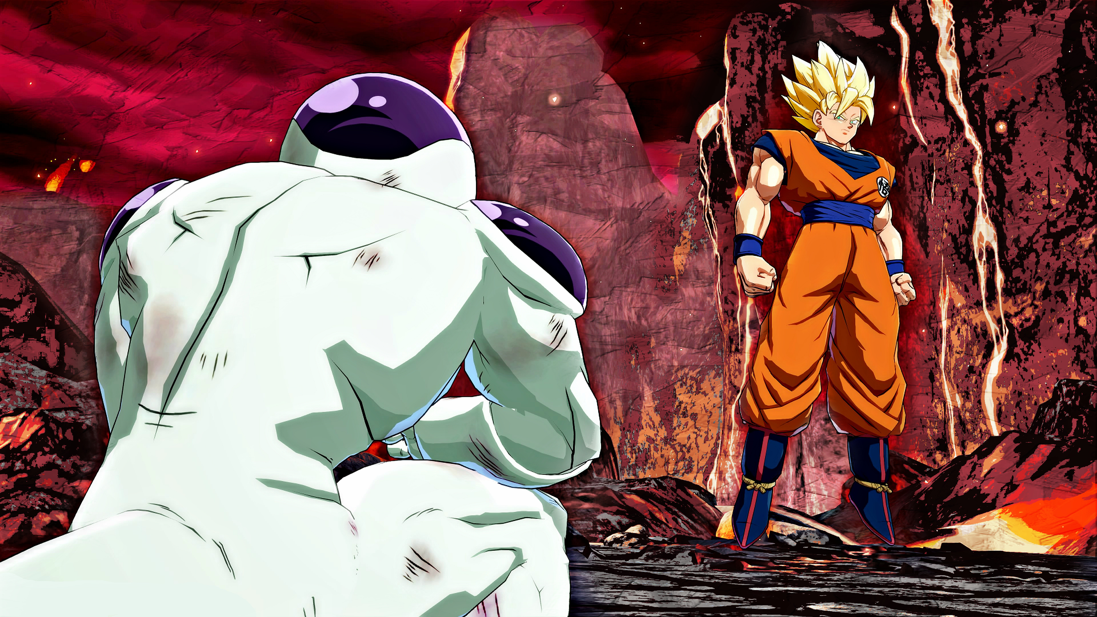 Dragon Ball Z Abridged, Goku vs Frieza, Intense battle, Ultimate showdown, 3840x2160 4K Desktop