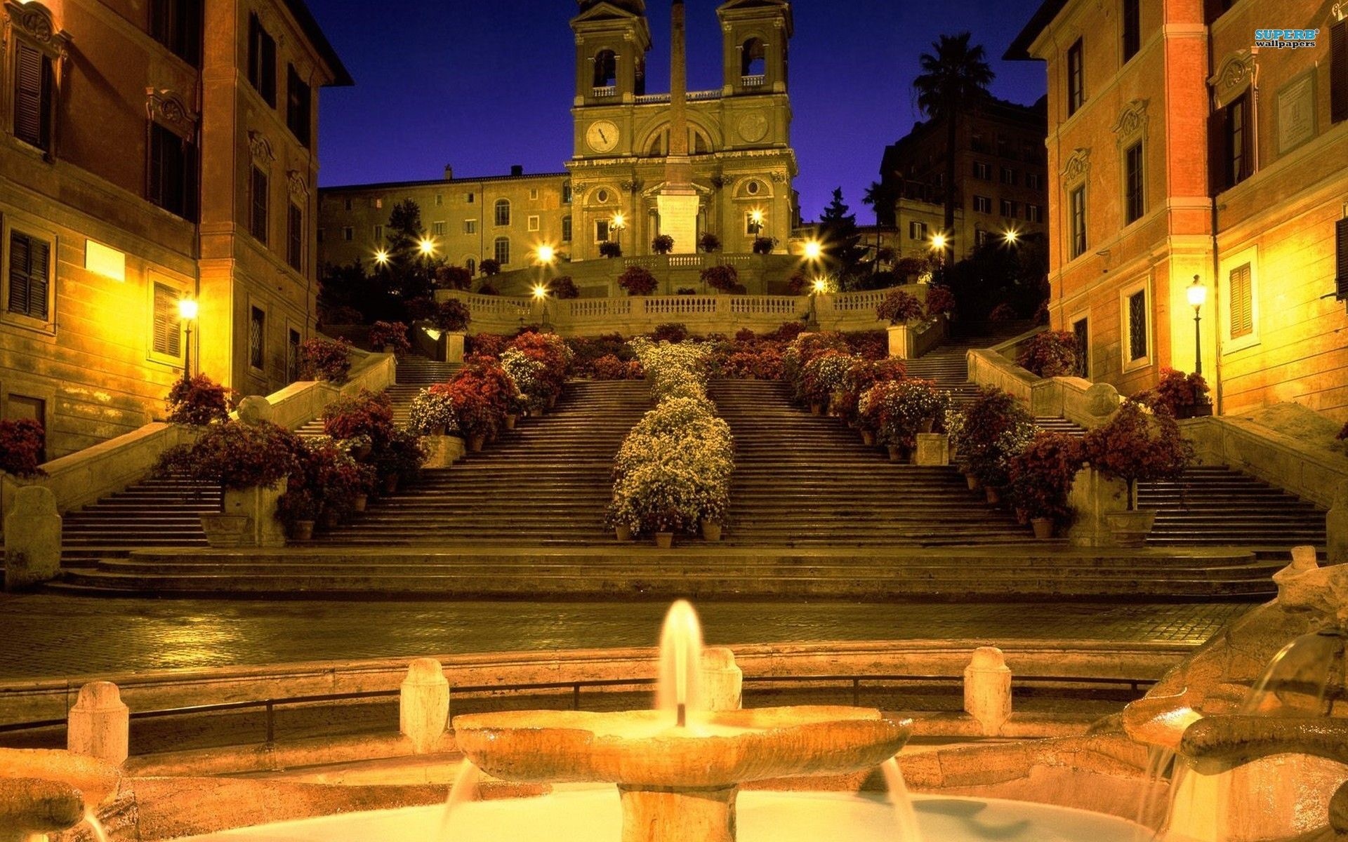 Spanish Steps, Rome's cityscape, Iconic symbol, Eternal charm, 1920x1200 HD Desktop