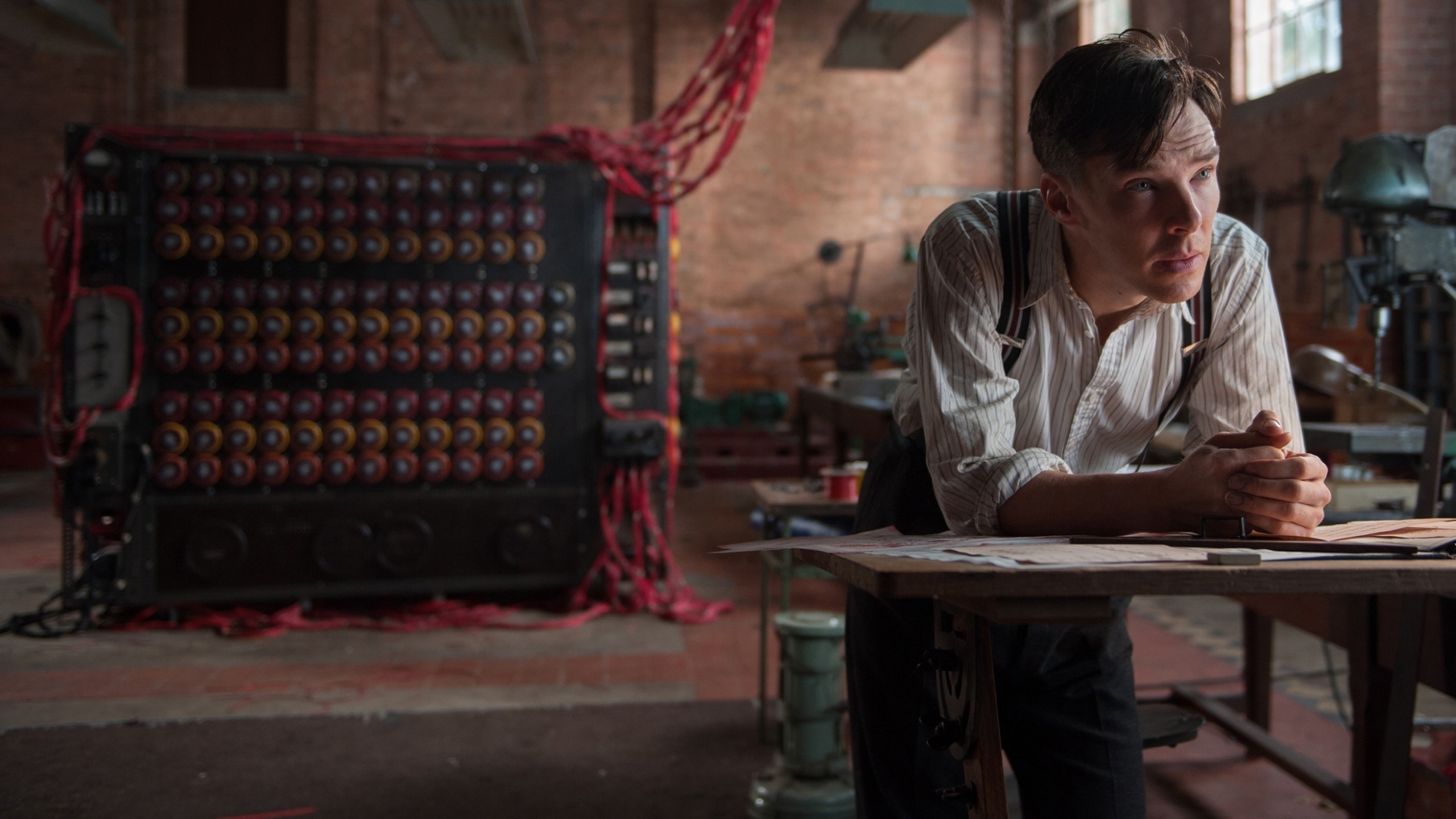 The Imitation Game: Benedict Cumberbatch as Alan Turing. 2560x1440 HD Wallpaper.