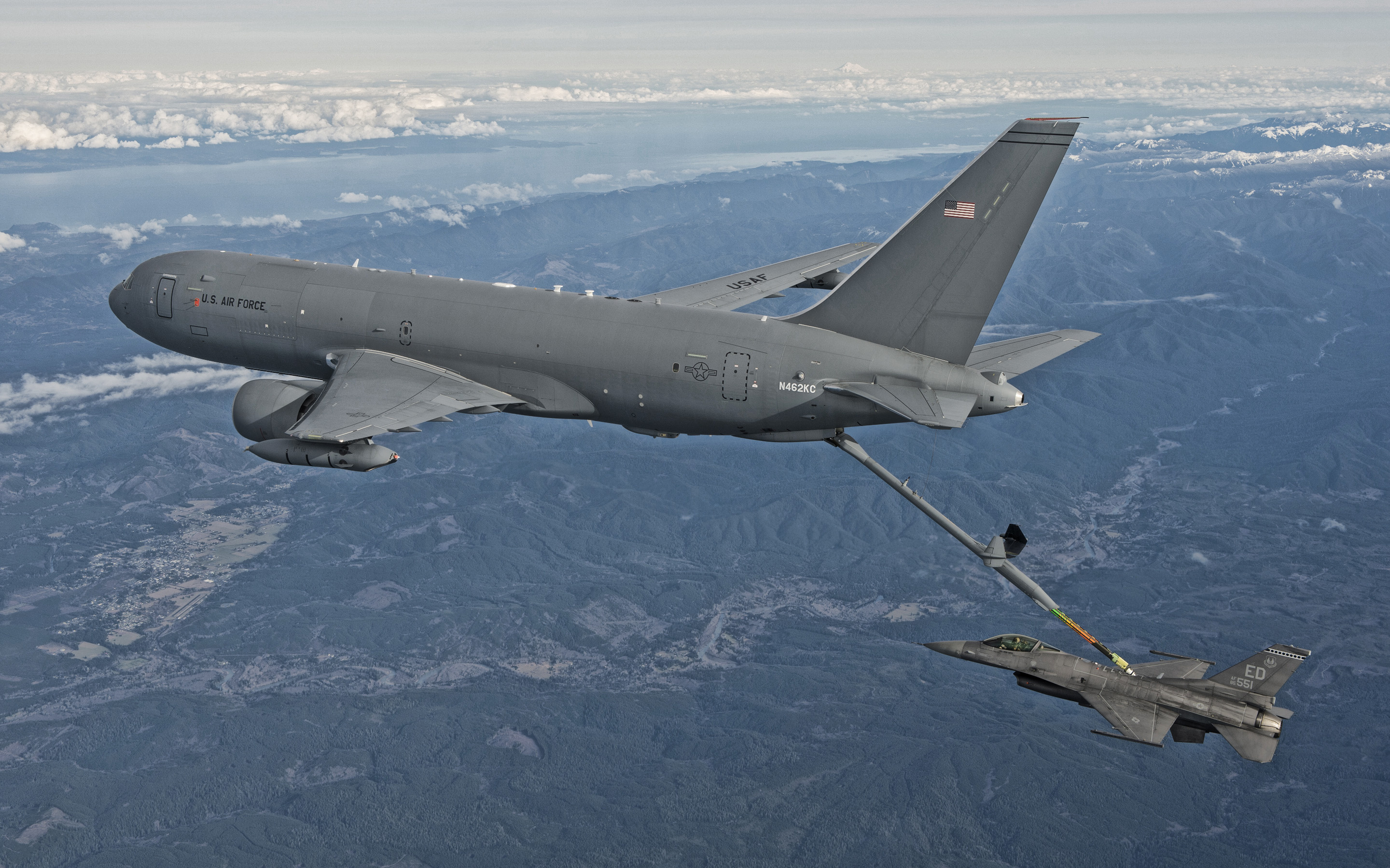 Download KC-46 wallpapers, Boeing Pegasus military aircraft, 2880x1800 HD Desktop