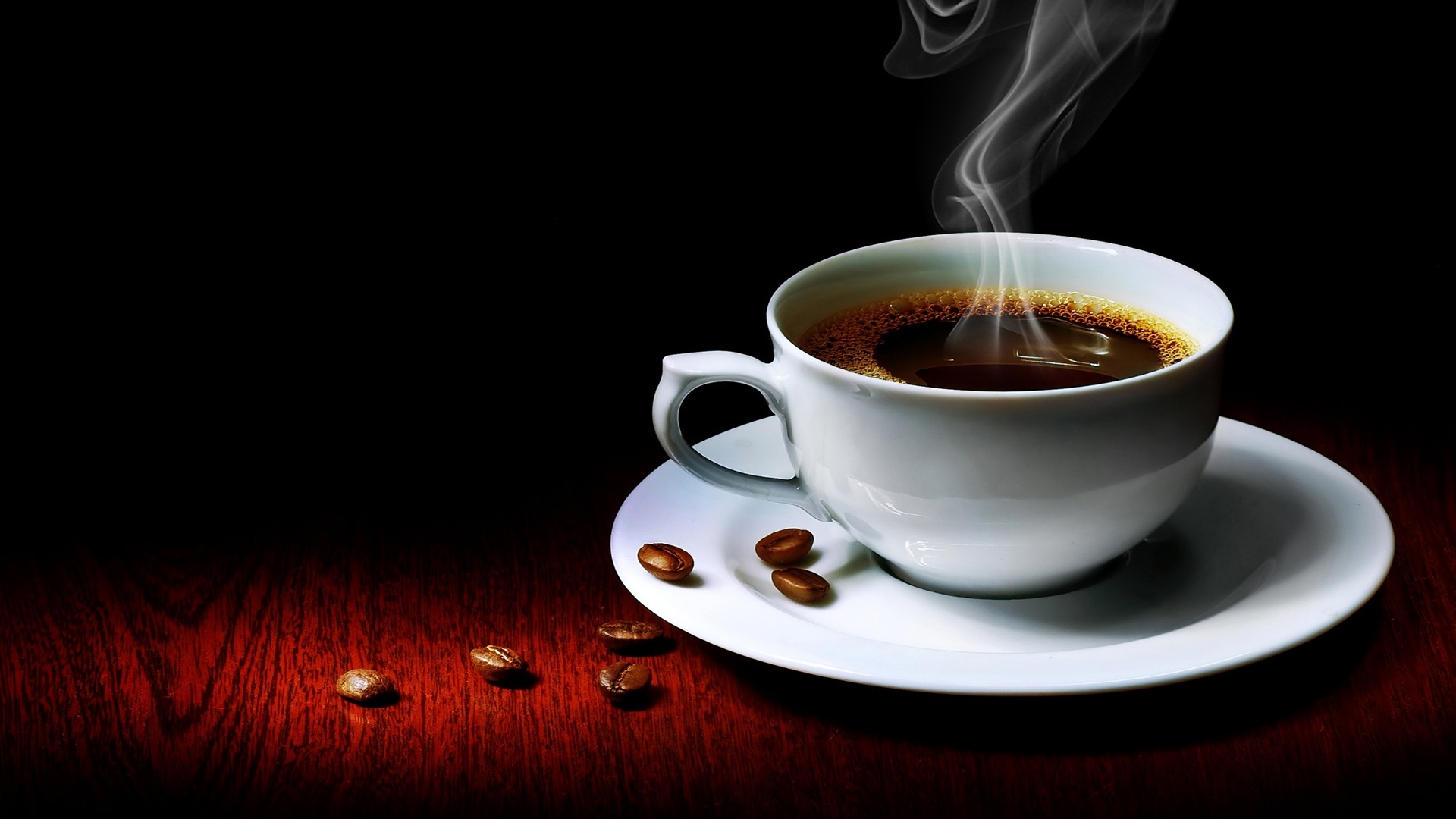 Coffee: A drink made from beans, which come from the Coffea arabica bush. 1920x1080 Full HD Background.