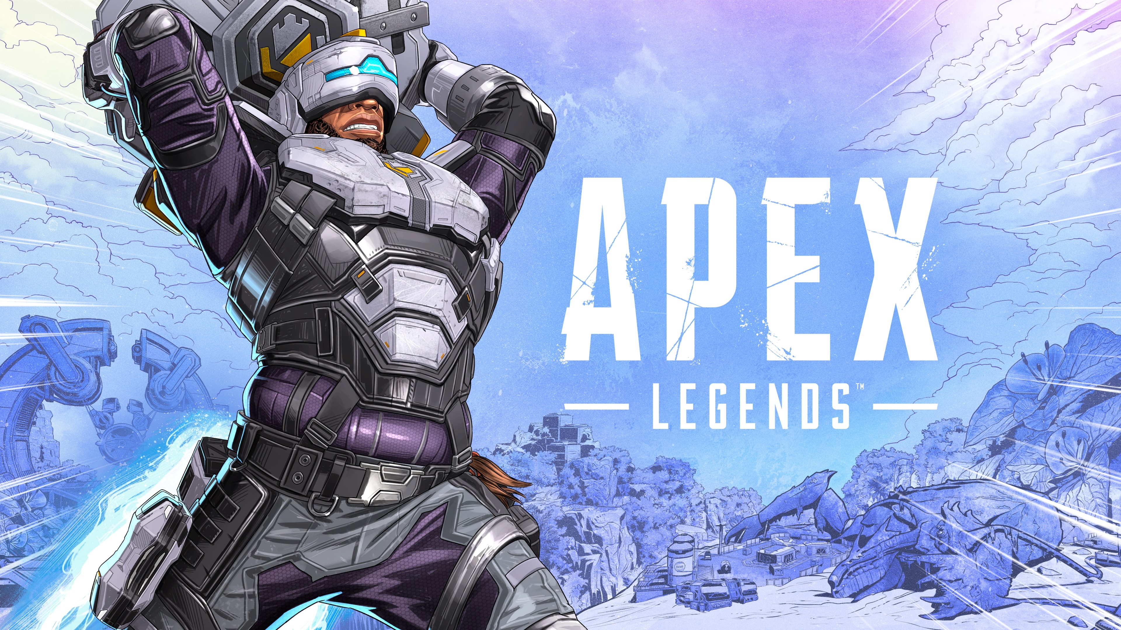 Apex Legends: Heroic Defender, Jackson "Newcastle" Williams, A Defensive-Type. 3840x2160 4K Background.
