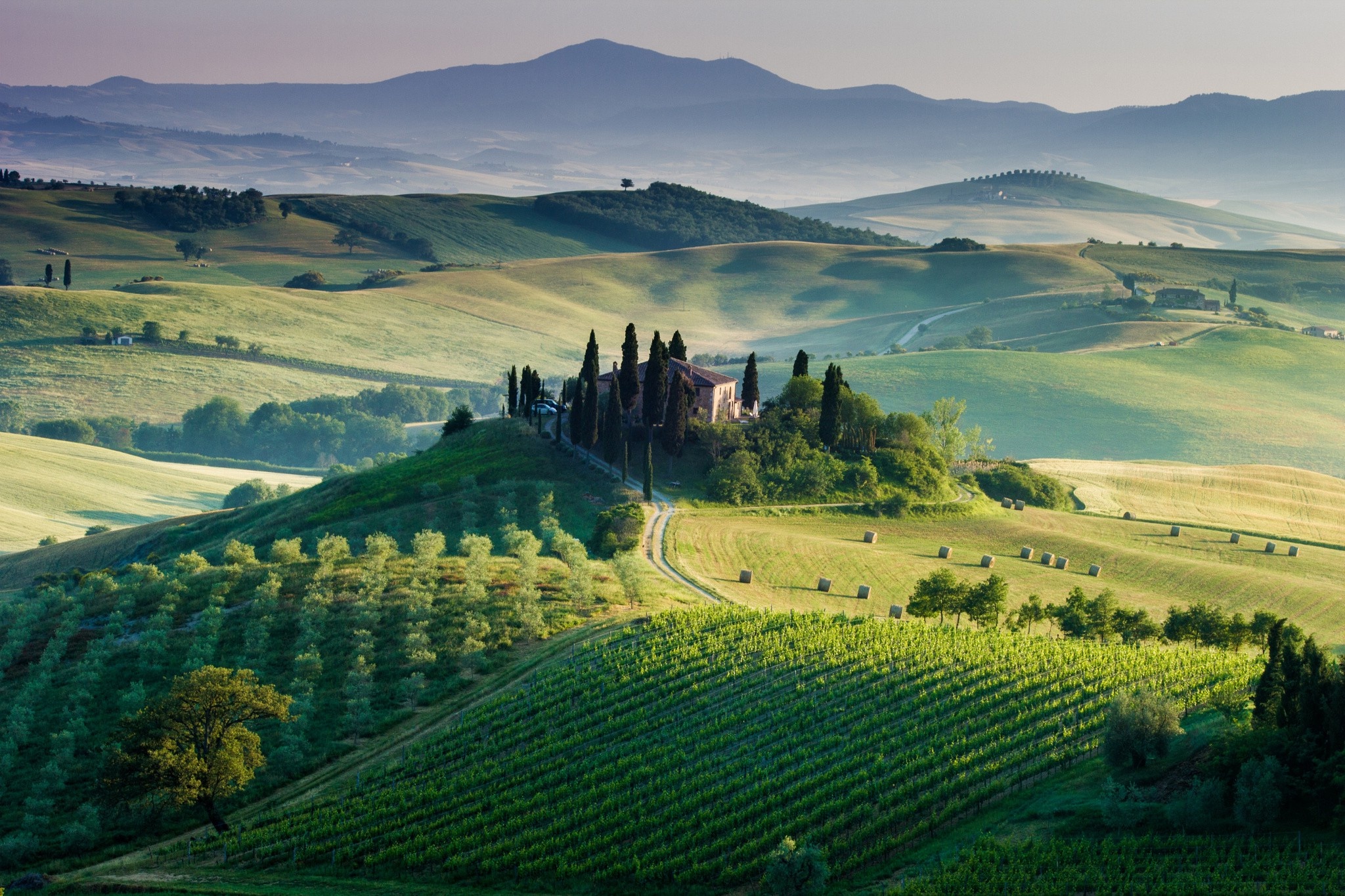Europe travels, Italy landscape, Sunlit fields, Scenic wallpapers, 2050x1370 HD Desktop