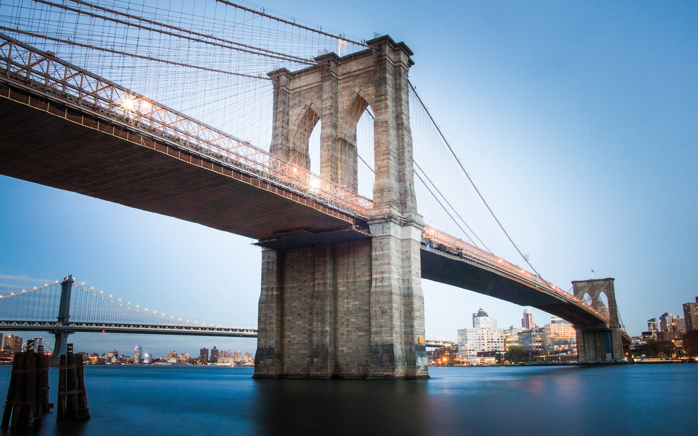 Brooklyn Bridge, Buildings, City, Landmark, 2880x1800 HD Desktop