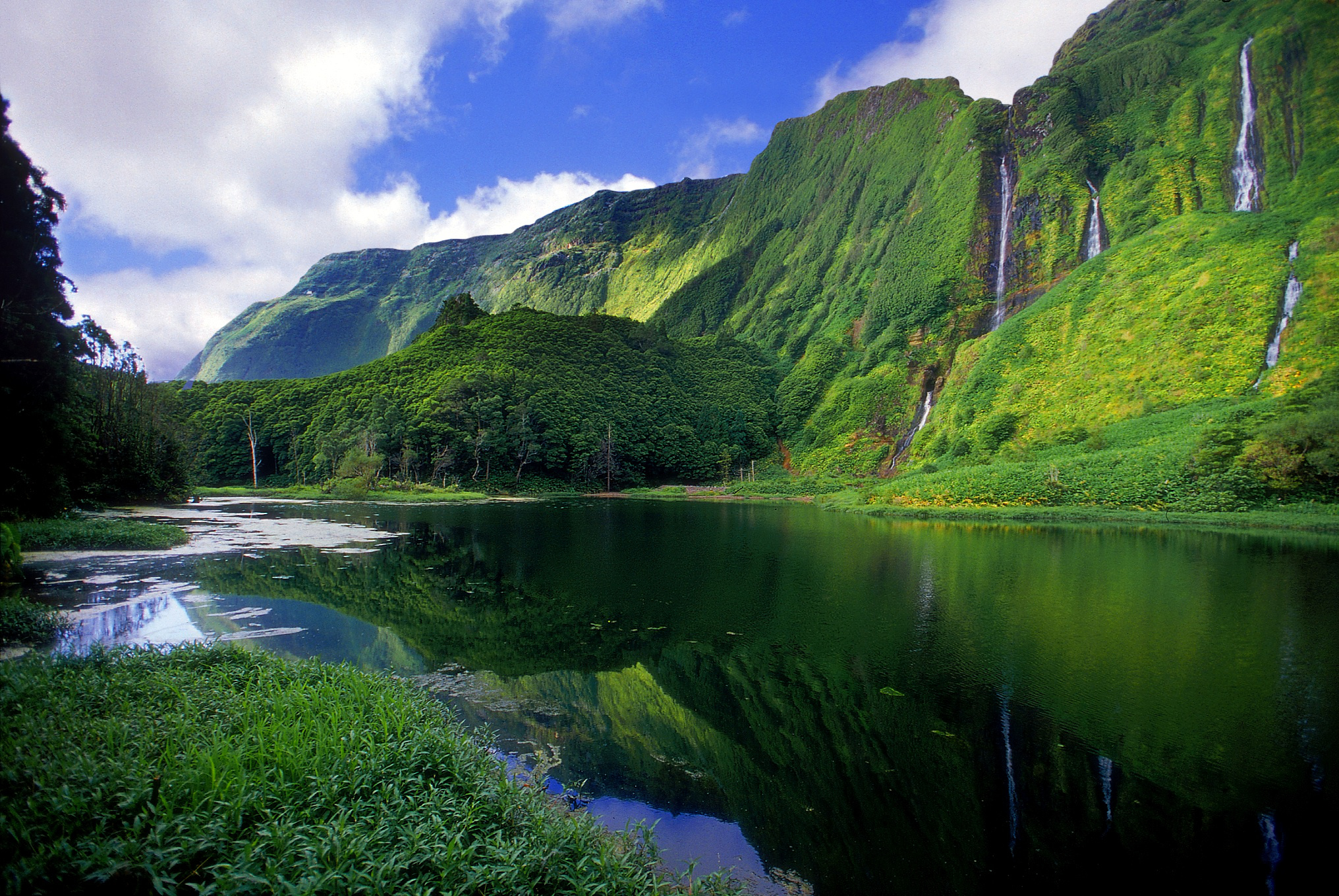Azores waterfalls, Stunning landscapes, High-definition wallpapers, Majestic beauty, 2040x1370 HD Desktop