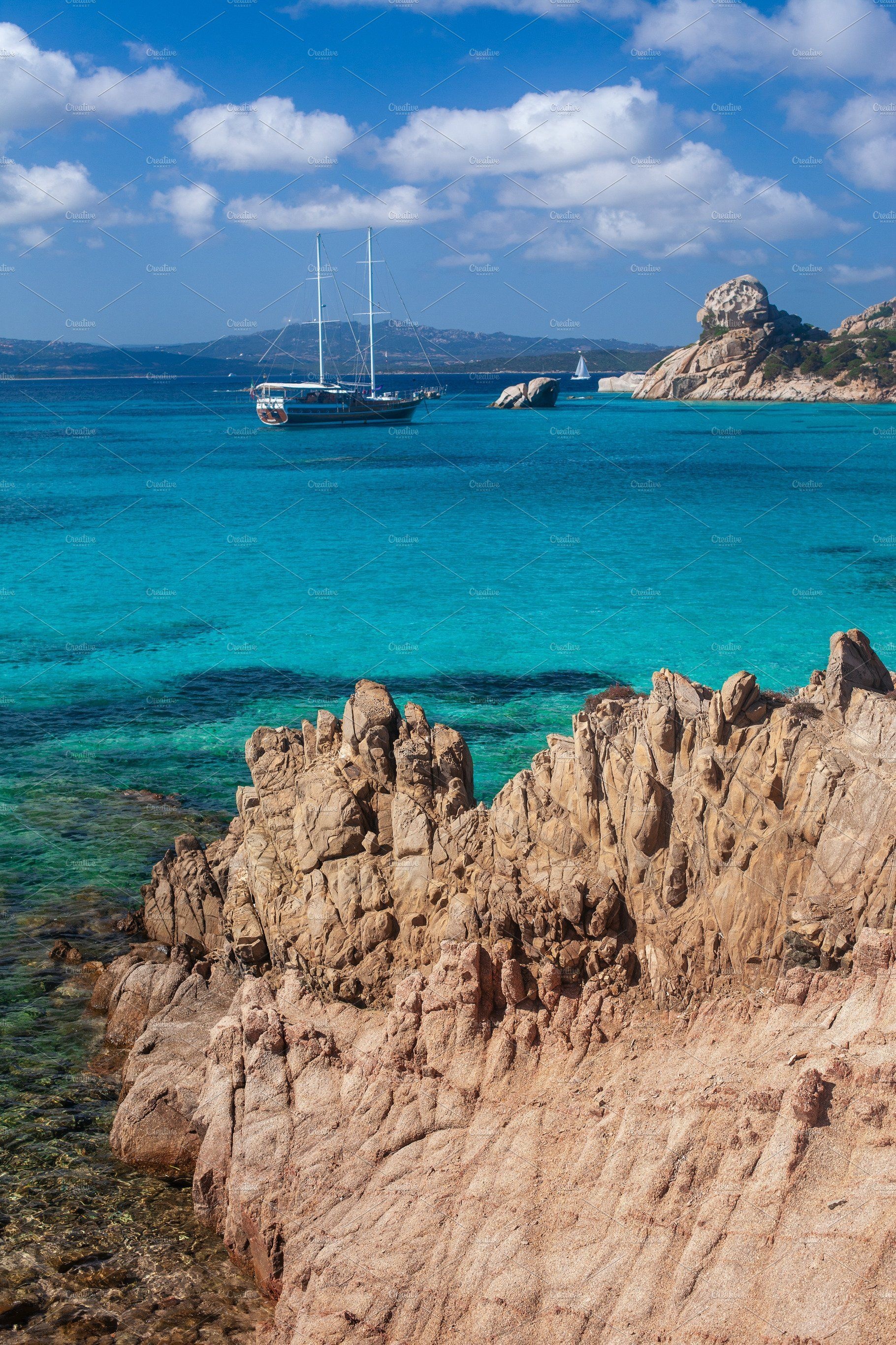Azure clear sea water, Sardinian landscapes, Nature backgrounds, Idyllic views, 1820x2730 HD Handy
