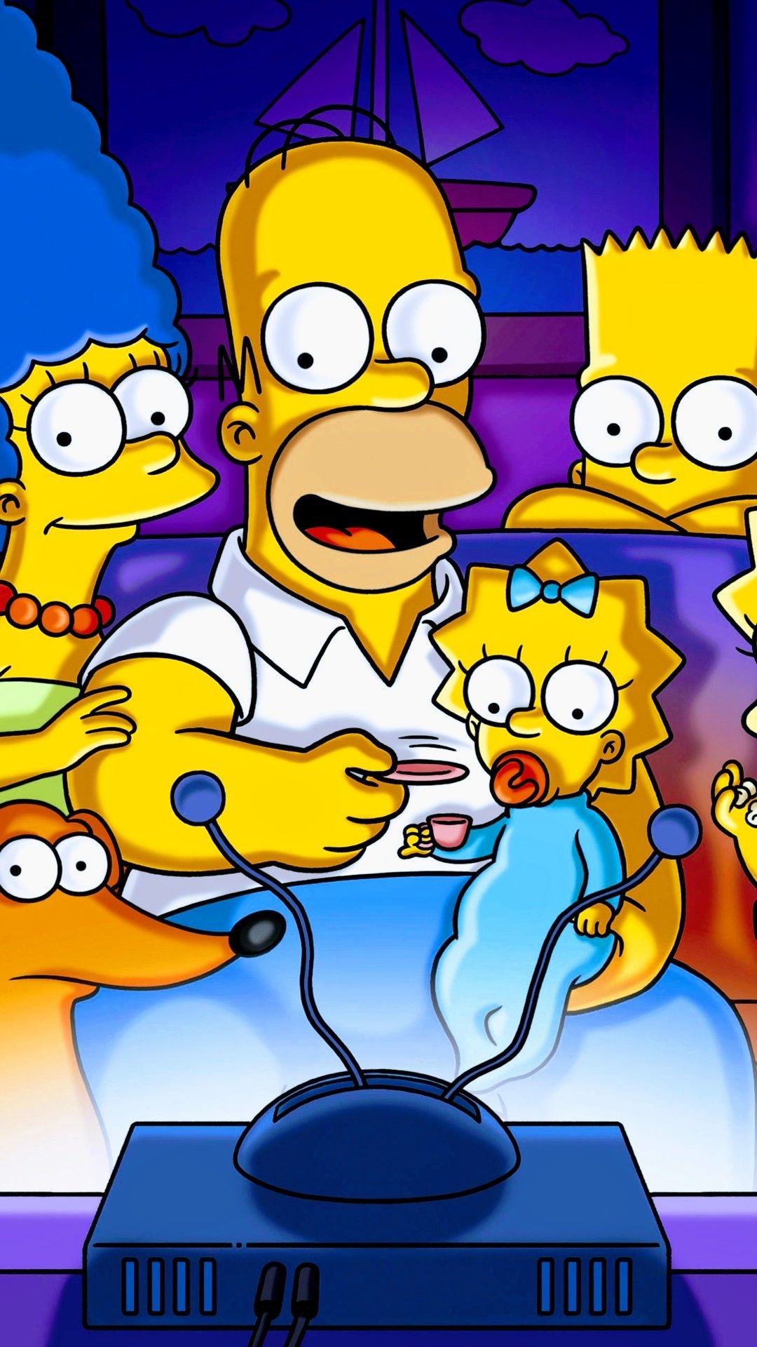 Homer Simpson, Animation, Simpson TV, Simpson drawings, 1080x1920 Full HD Phone