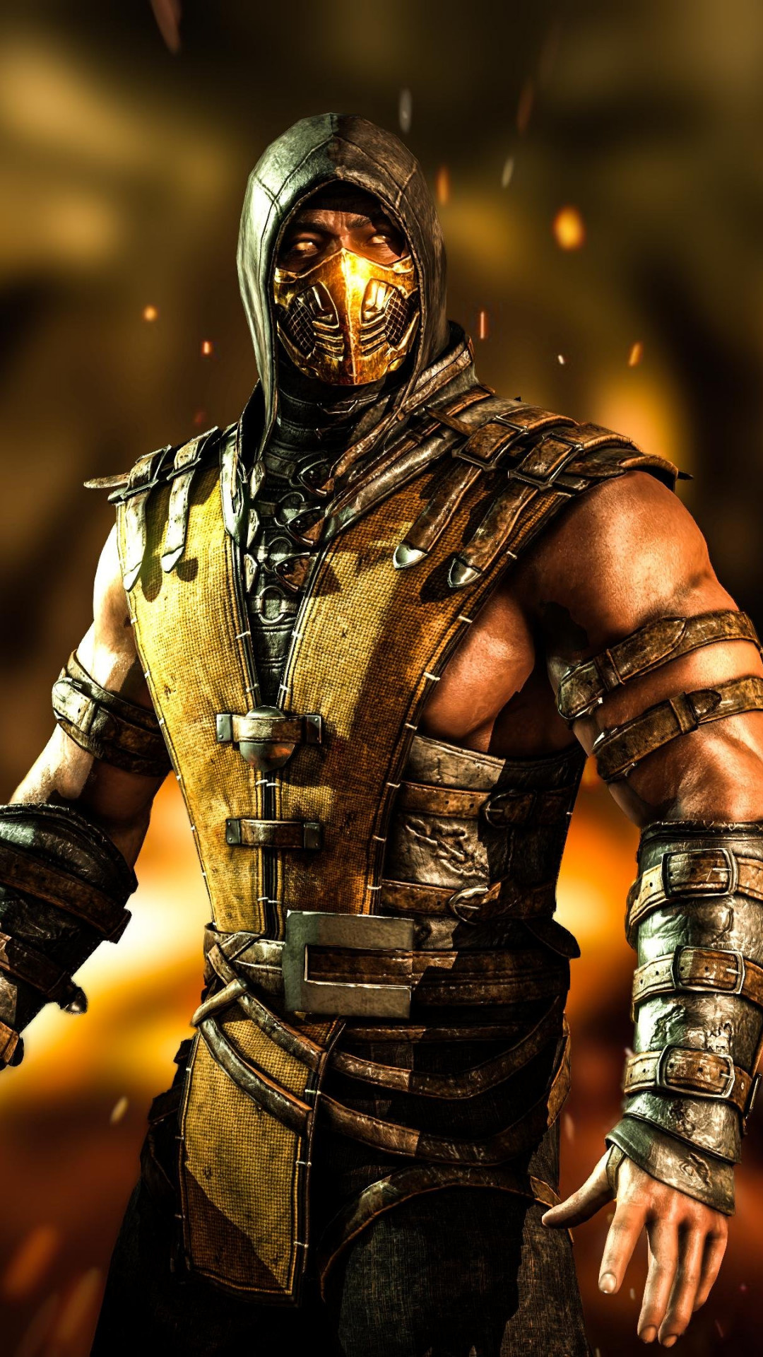 Scorpion, Mortal Kombat wallpaper, 4K Ultra HD, Striking image, 1080x1920 Full HD Phone