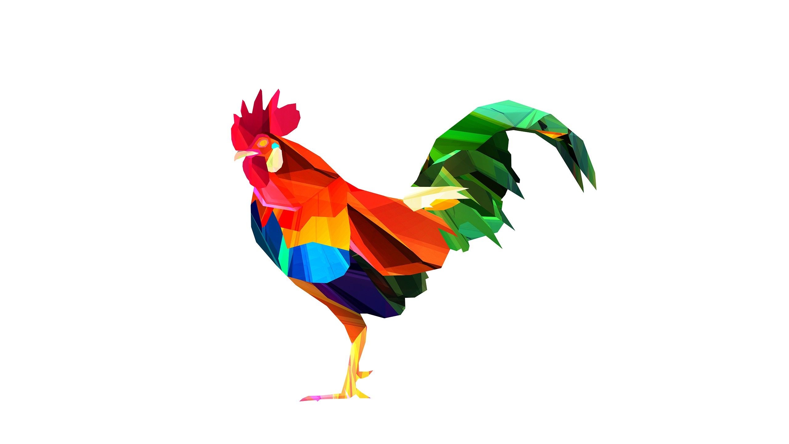 Digital artwork, Roosters and hens, Vibrant colors, Desktop and mobile backgrounds, 2560x1440 HD Desktop