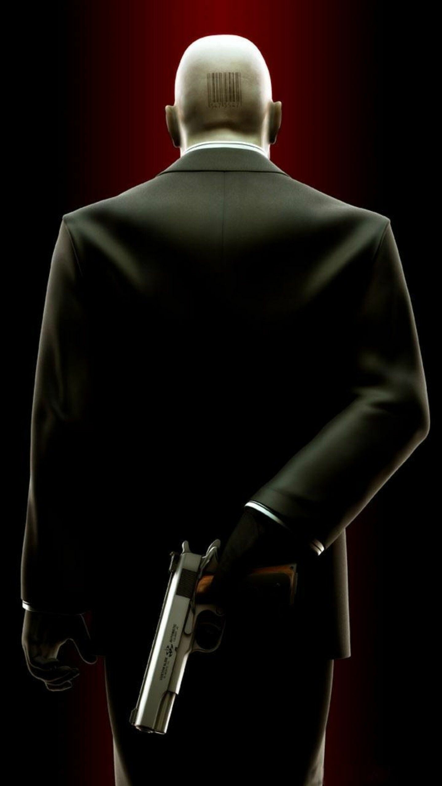 Hitman (Game): 47, Originating as a clone who was genetically-engineered to maintain peak human physicality and intelligence. 1440x2560 HD Background.