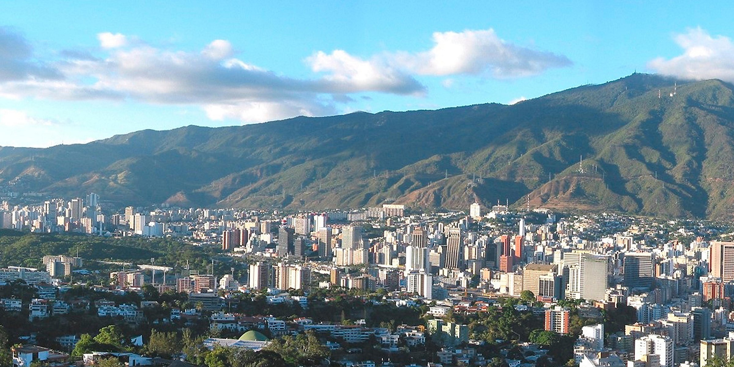 Caracas, Aerial view, Flight reminiscence, Sky adventures, 2400x1200 Dual Screen Desktop