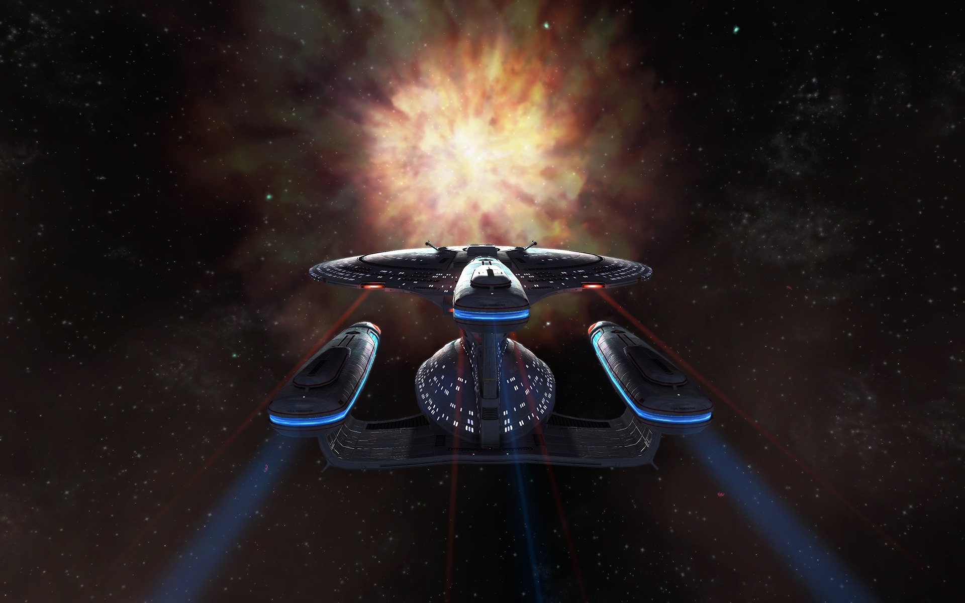 Star Trek Online Galaxy Dreadnought, Remodel, Advanced technology, Starfleet vessel, 1920x1200 HD Desktop