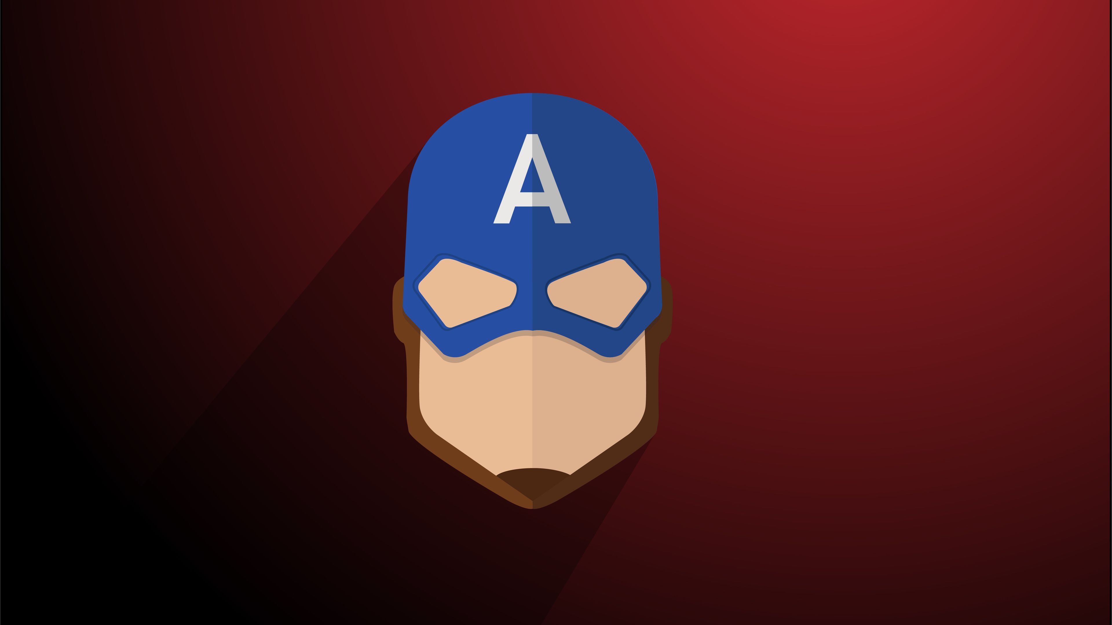 Captain America, Marvel Minimalist Wallpaper, 3840x2160 4K Desktop