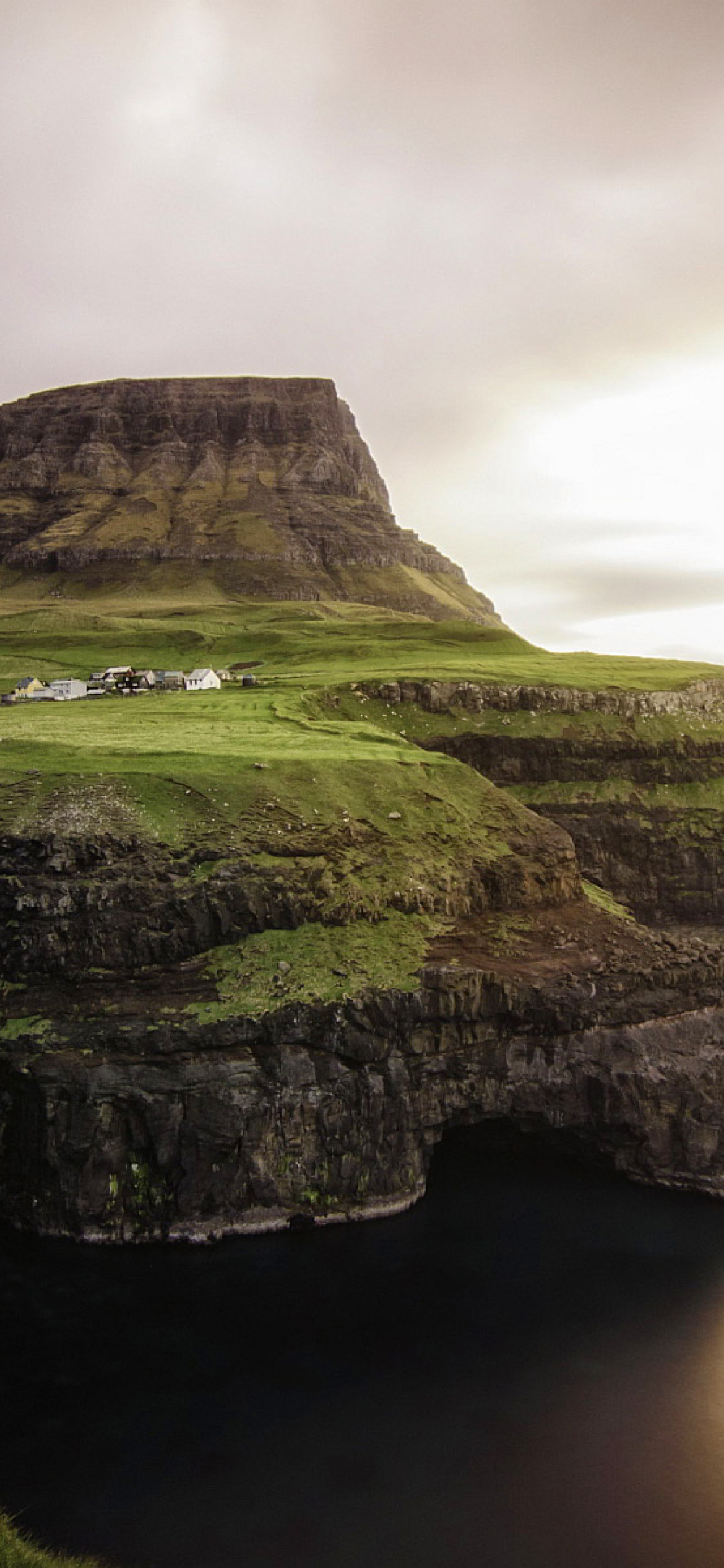 Faroe Islands, Gasadalur village, Wallpaper for iPhone 11 Pro, West side, 1170x2540 HD Phone