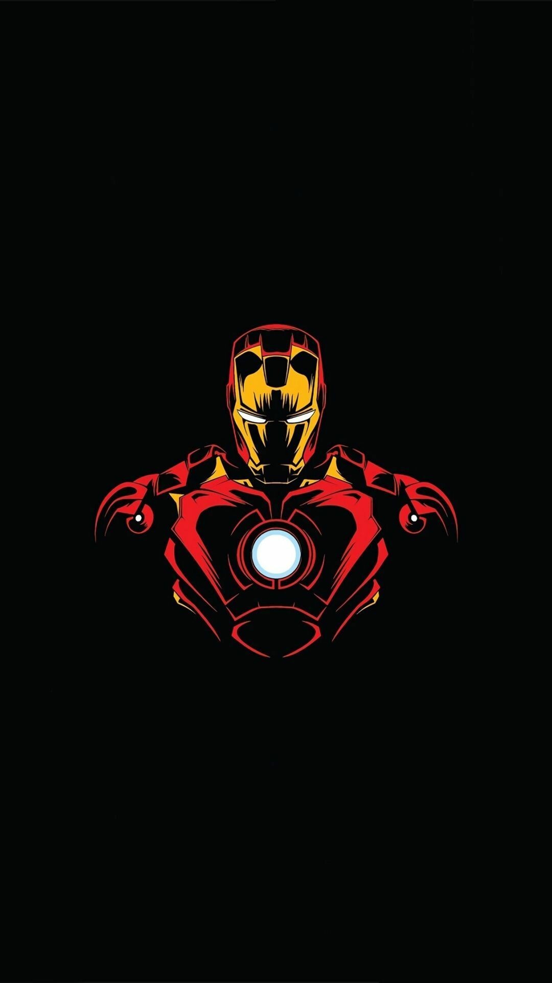 Marvel Heroes: Iron Man, Tony Stark, A billionaire industrialist, a founding member of the Avengers, Minimalistic. 1080x1920 Full HD Wallpaper.