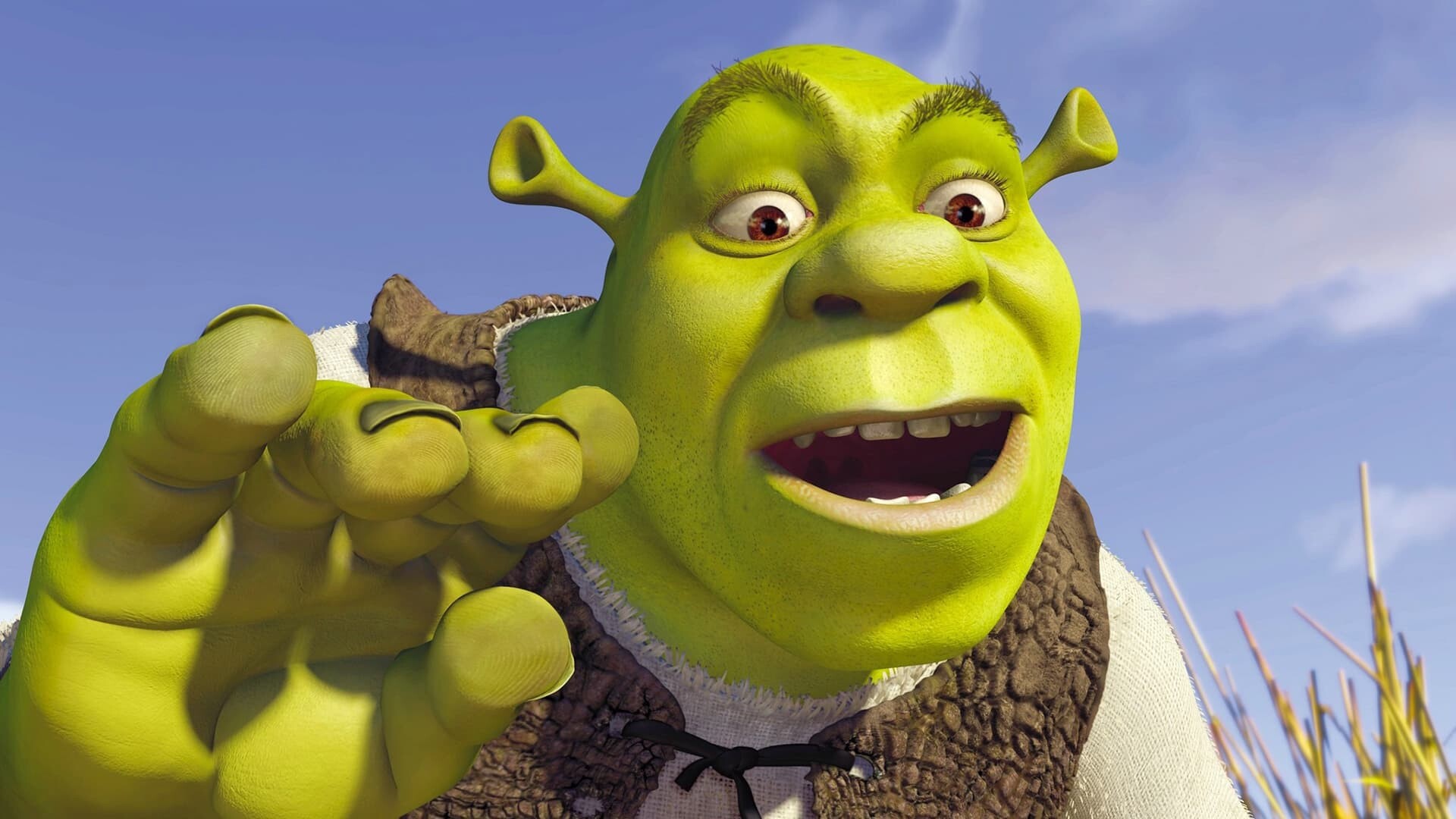 Shrek: A big, green, terrifying ogre who lives alone on a swamp. 1920x1080 Full HD Background.
