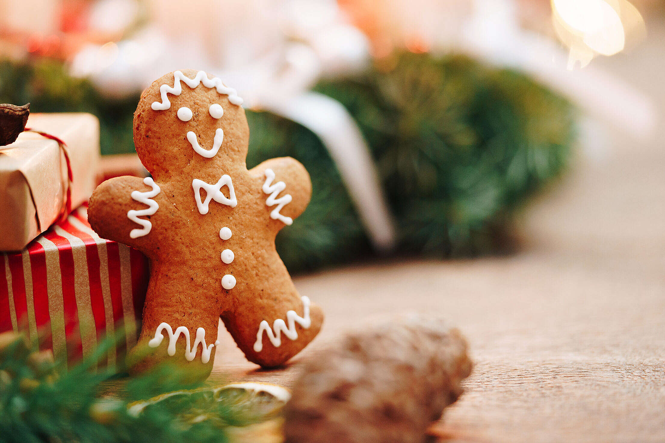 Gingerbread Man, Christmas baking tradition, Festive cookie decorations, Sweet memories, 2210x1480 HD Desktop