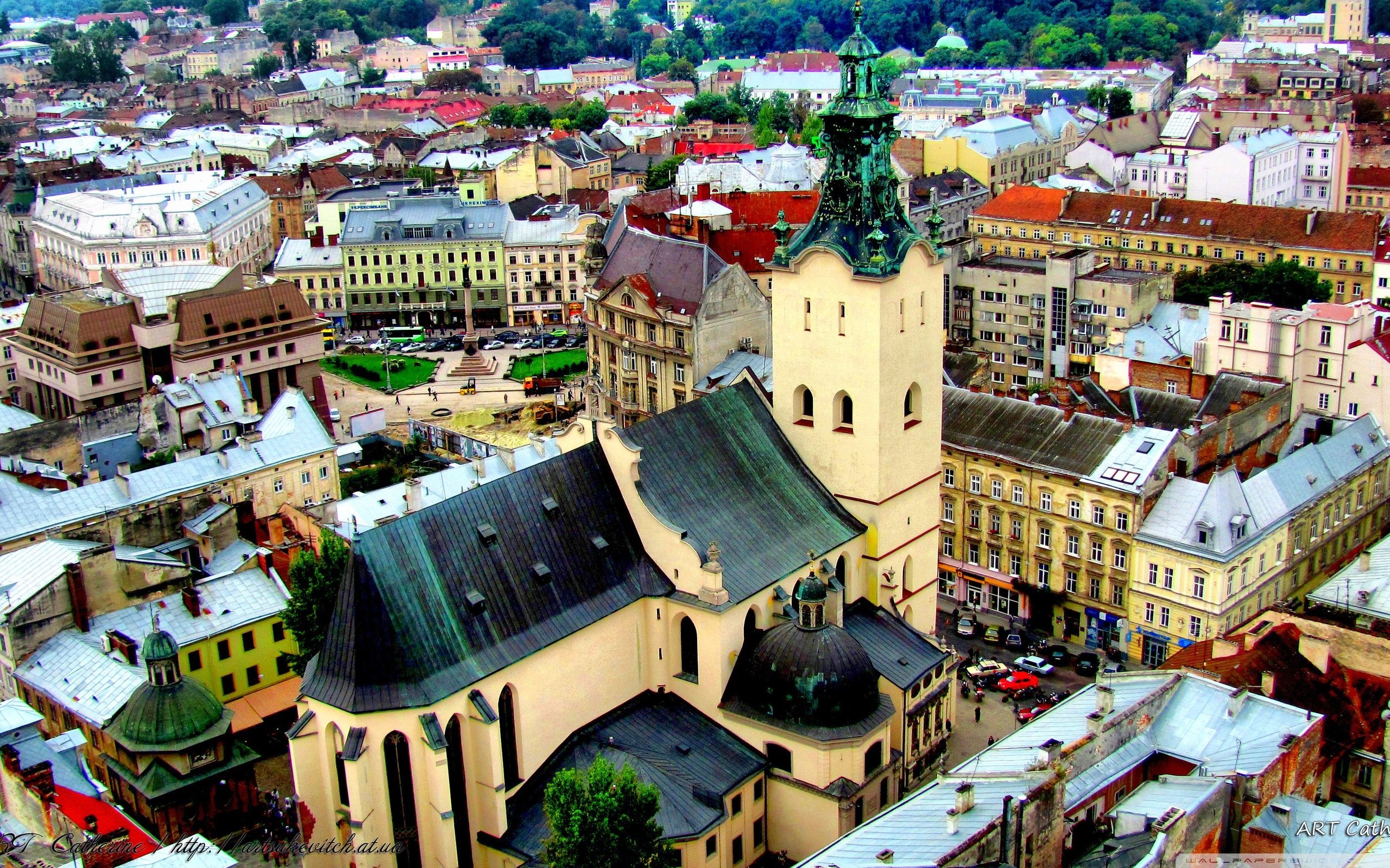 Lviv's top wallpapers, Beautiful Ukrainian city, Iconic city views, Must-have Lviv backgrounds, 2560x1600 HD Desktop