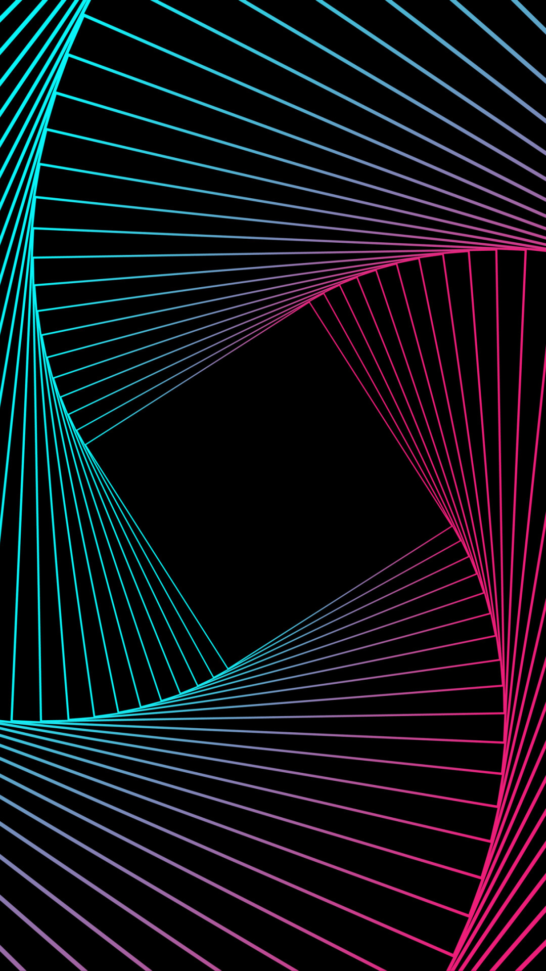 Geometry: Spiral, Neon, Gradient, Square, Lines, Swirl. 1080x1920 Full HD Background.