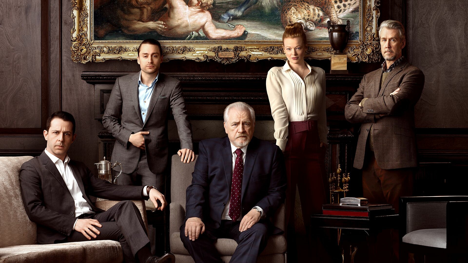 Succession (TV Series): A 2018 satirical comedy-drama series of the Eat the Rich persuasion, airing on HBO. 1920x1080 Full HD Background.