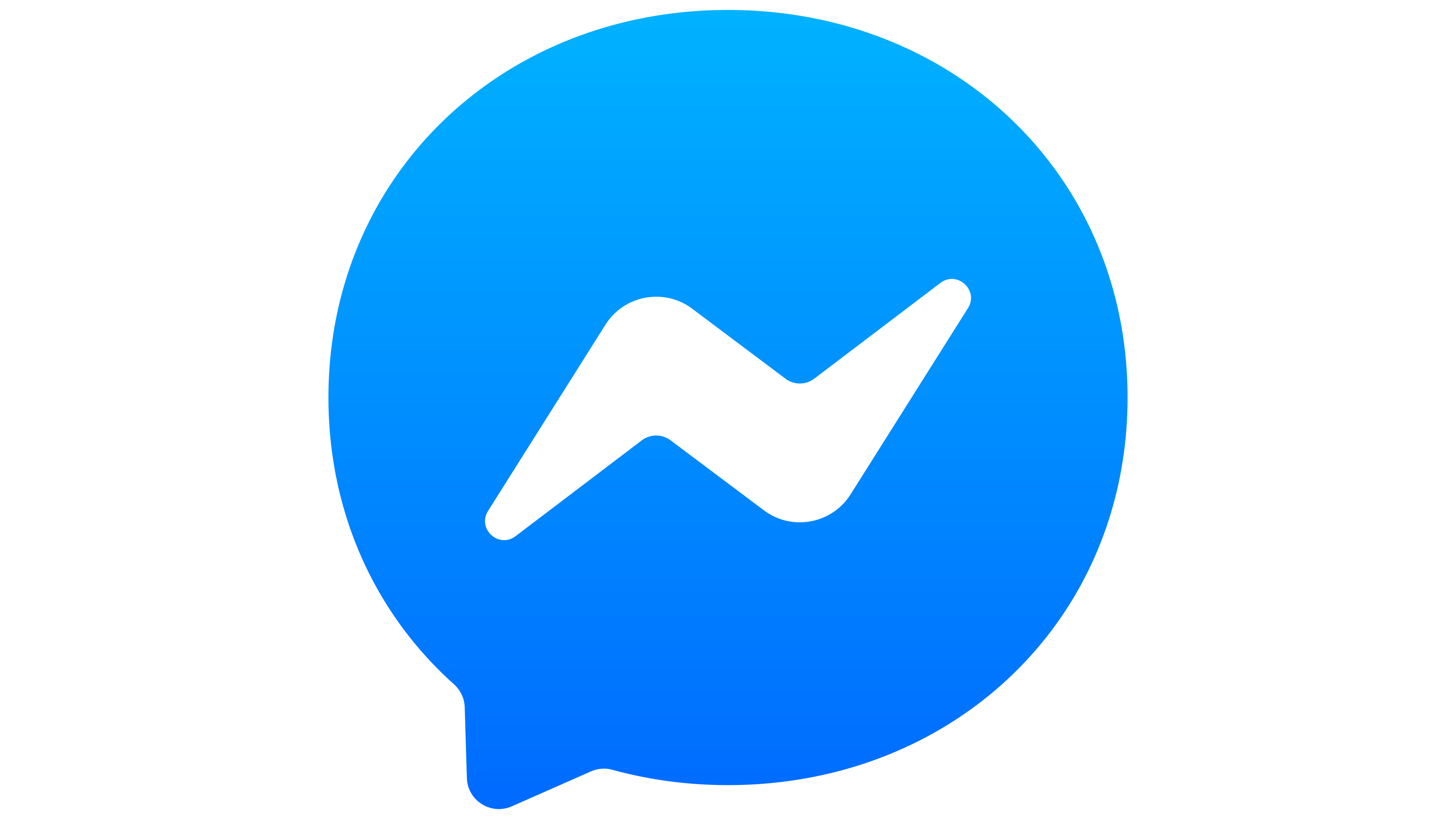 Facebook: Messenger logo, Achieved its one millionth registered user on December 30, 2004. 3840x2160 4K Wallpaper.