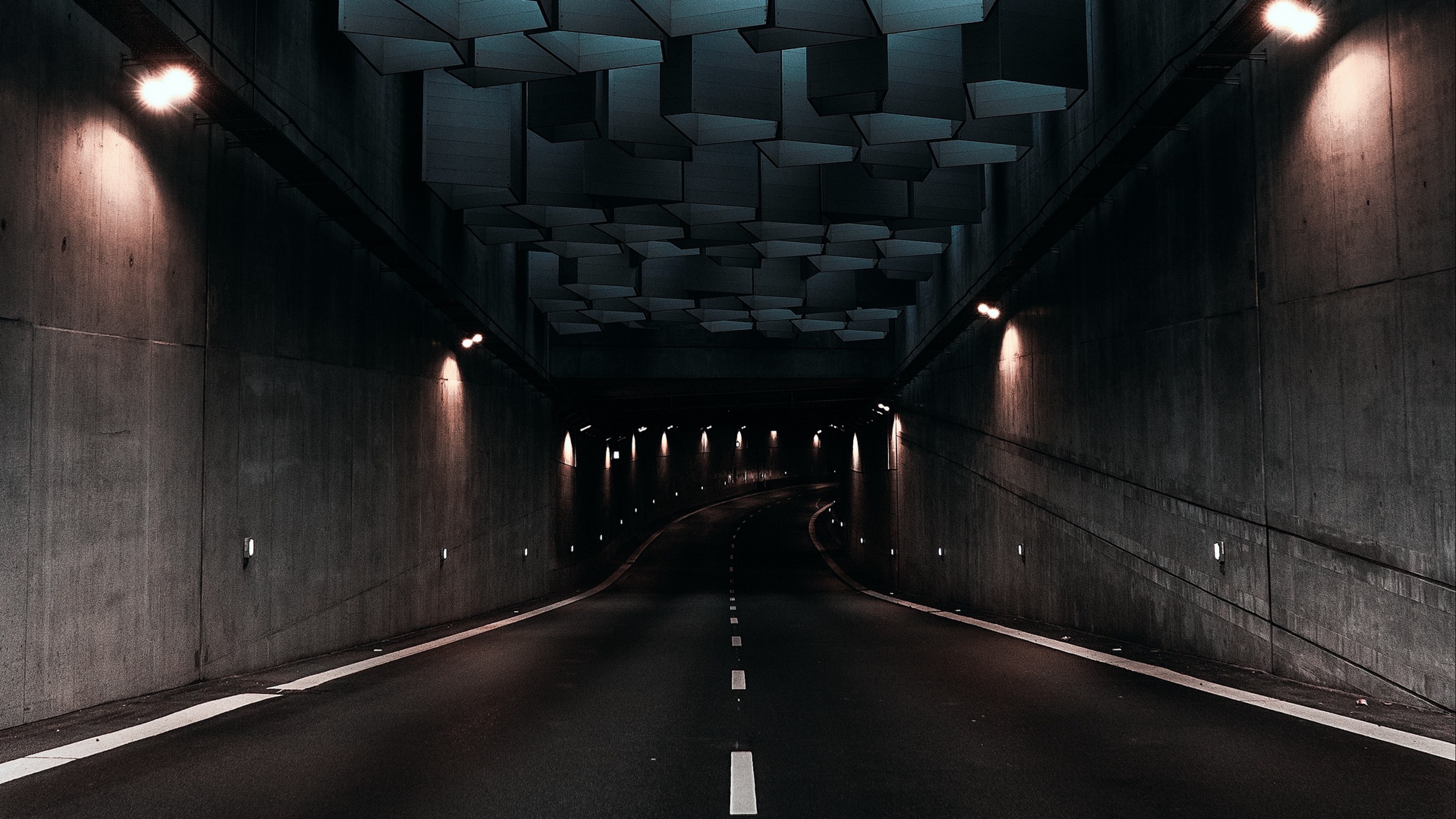 Denmark tunnel, Architectural marvel, Urban infrastructure, Futuristic design, 3840x2160 4K Desktop