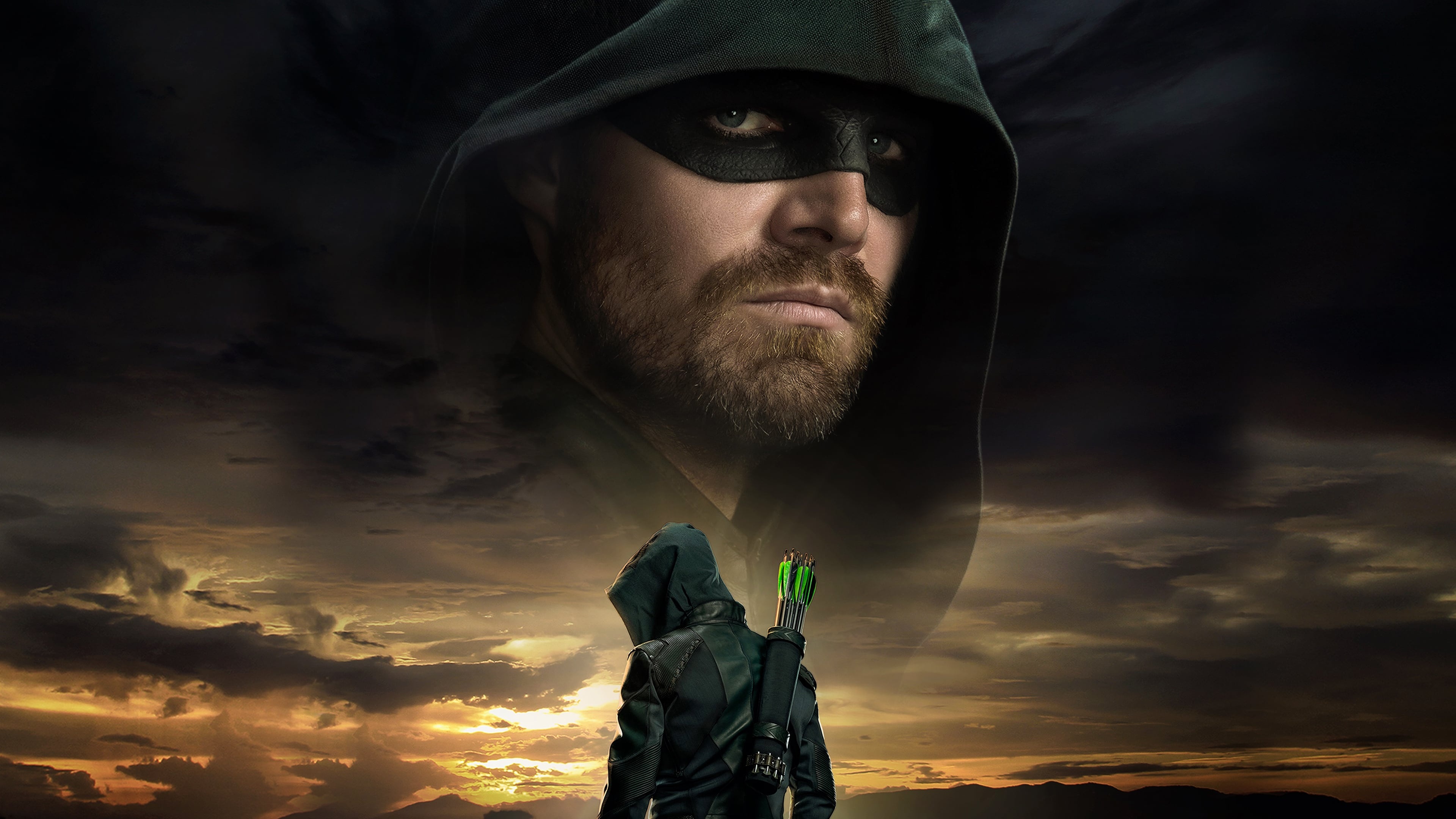 Green Arrow and Flash: A fictional superhero who appears in American comic books published by DC Comics. 3840x2160 4K Background.