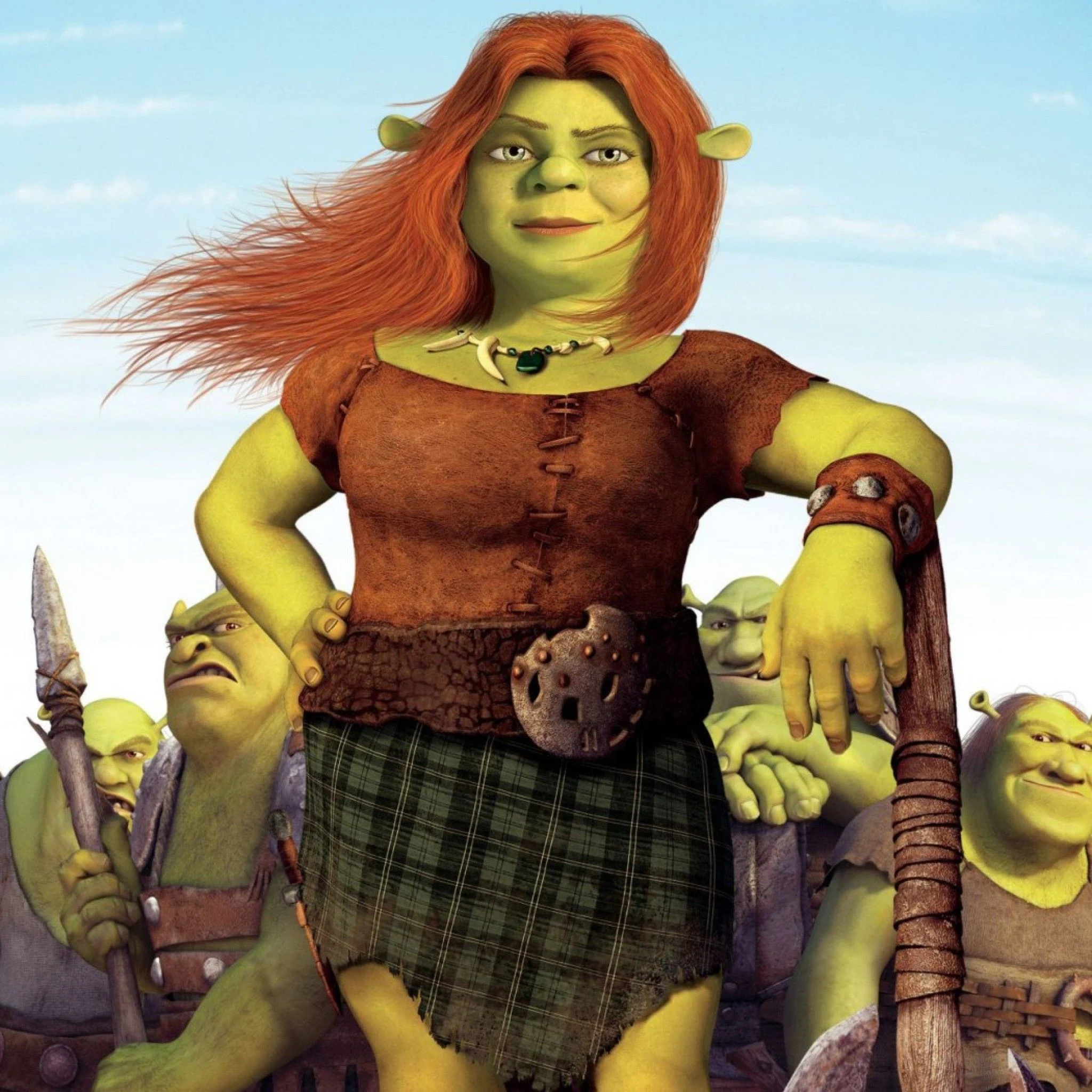 Shrek and Fiona, Dynamic duo, Animated films, Epic adventures, 2050x2050 HD Phone