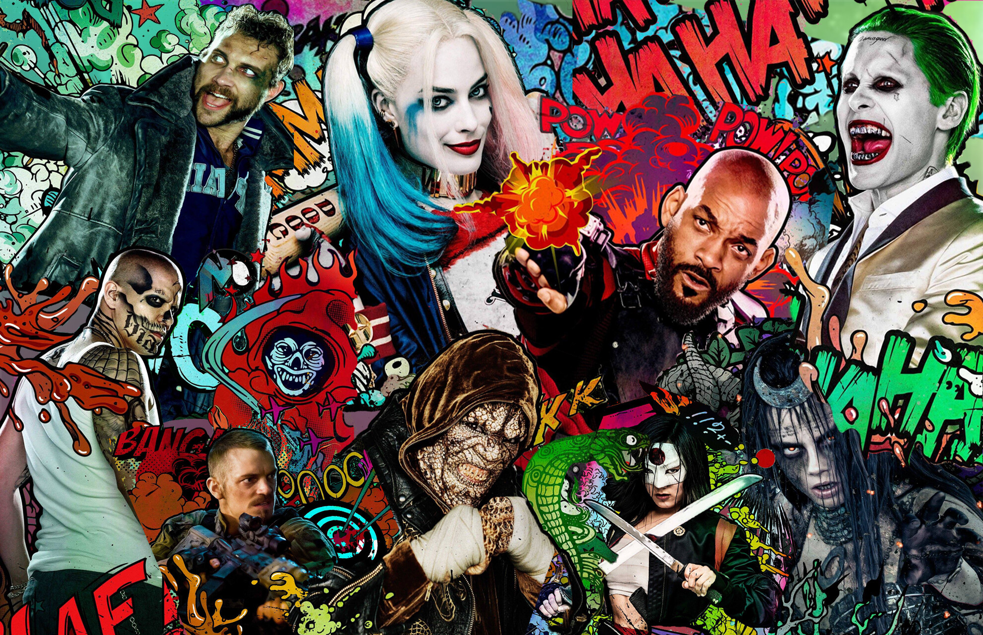 Suicide Squad: The film was nominated for and won multiple awards across various categories, including an Oscar for Best Makeup and Hairstyling at the 89th Academy Awards. 1980x1280 HD Background.