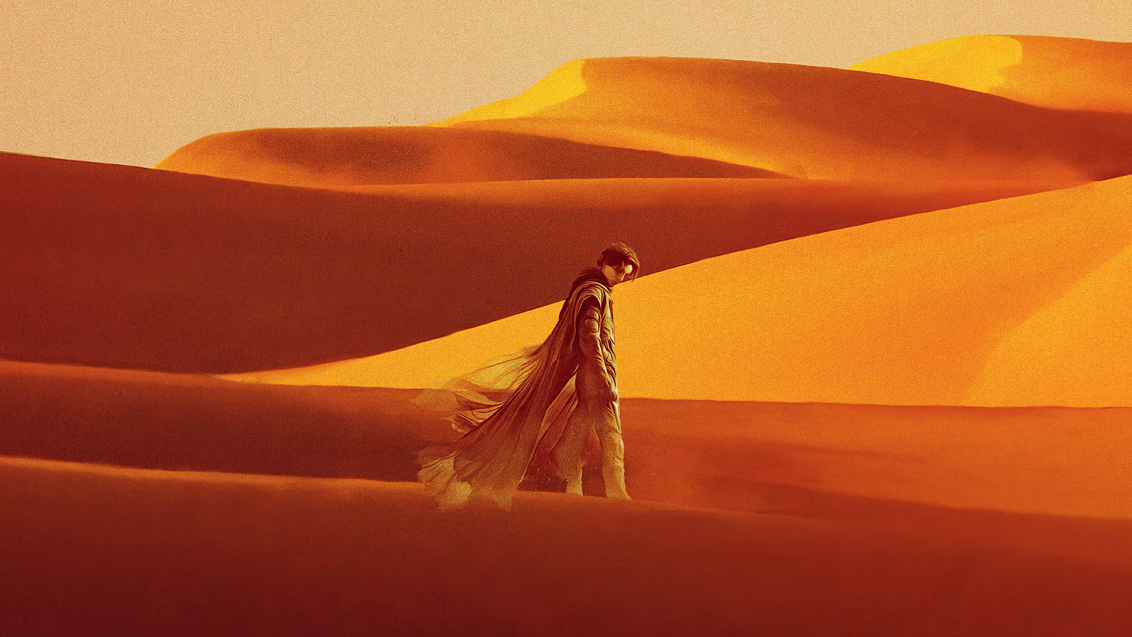 Dune: Part One: Among its numerous awards and nominations, it received 10 nominations at the 94th Academy Awards, including Best Picture and Best Adapted Screenplay. 3840x2160 4K Background.