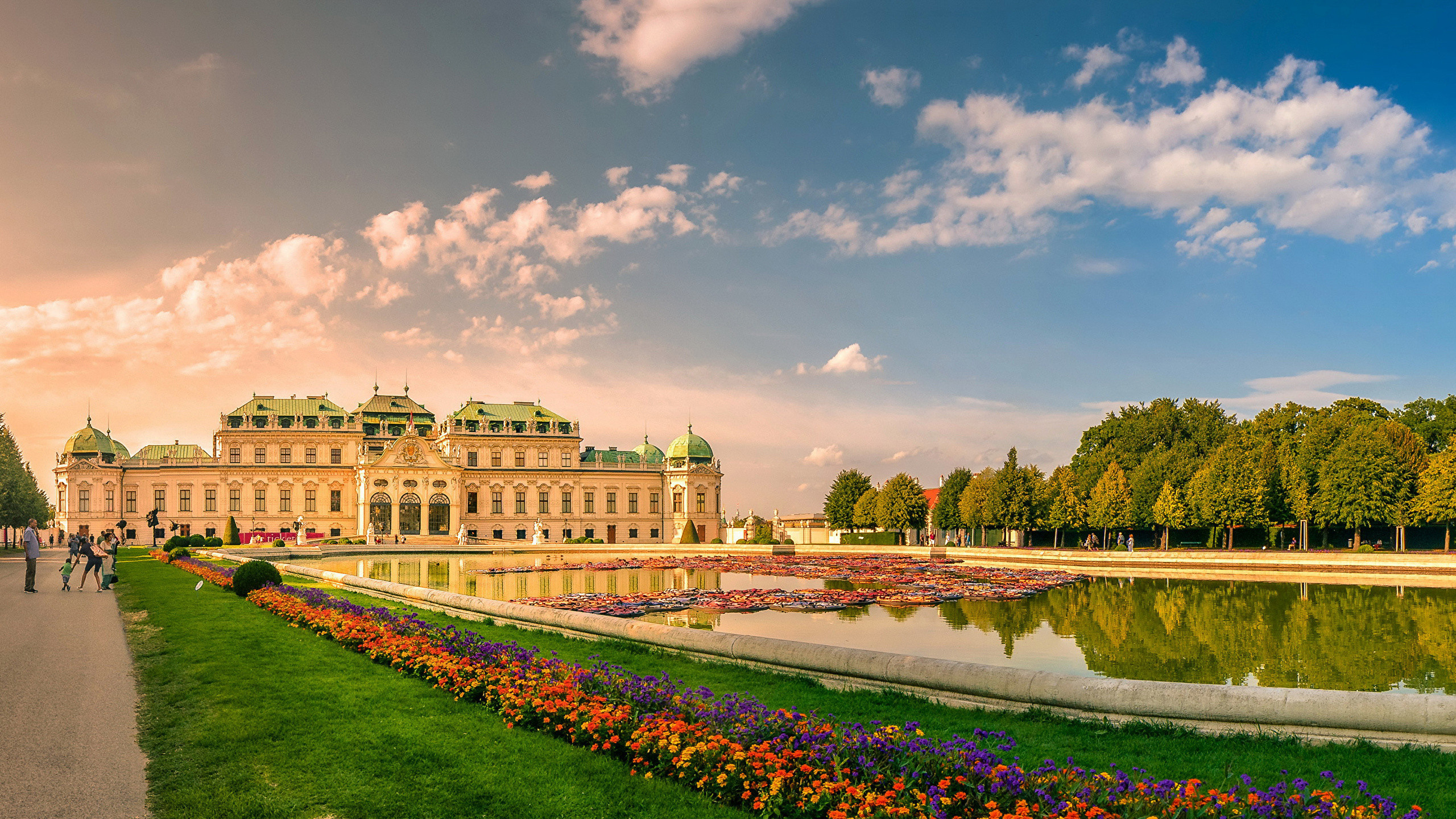 Vienna wallpaper, Austria, Belvedere Palace, Historical landmark, 2560x1440 HD Desktop