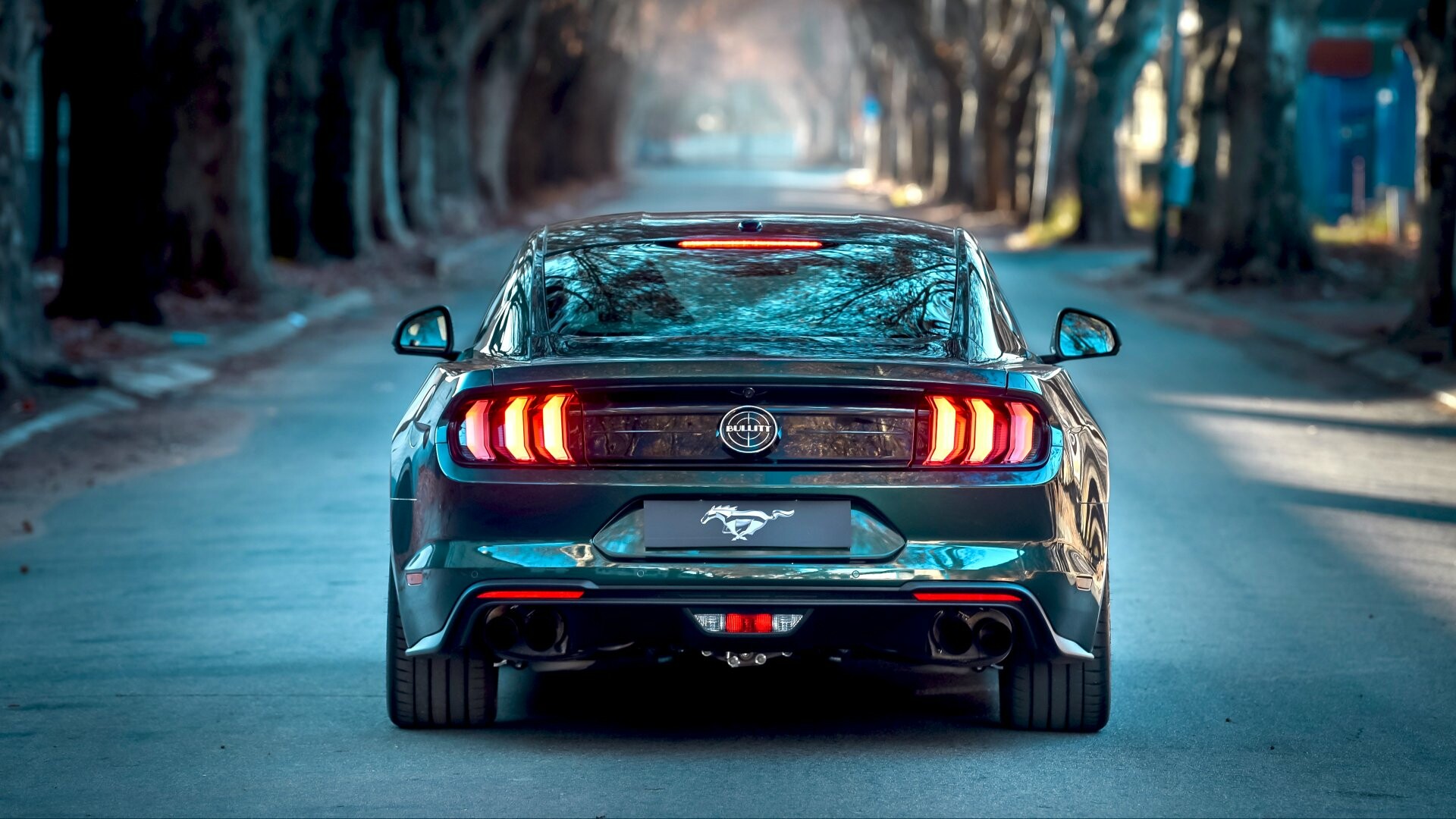 Ford: Mustang Bullitt, A legendary performance car, 5.0L Ti-VCT Coyote engine. 1920x1080 Full HD Background.