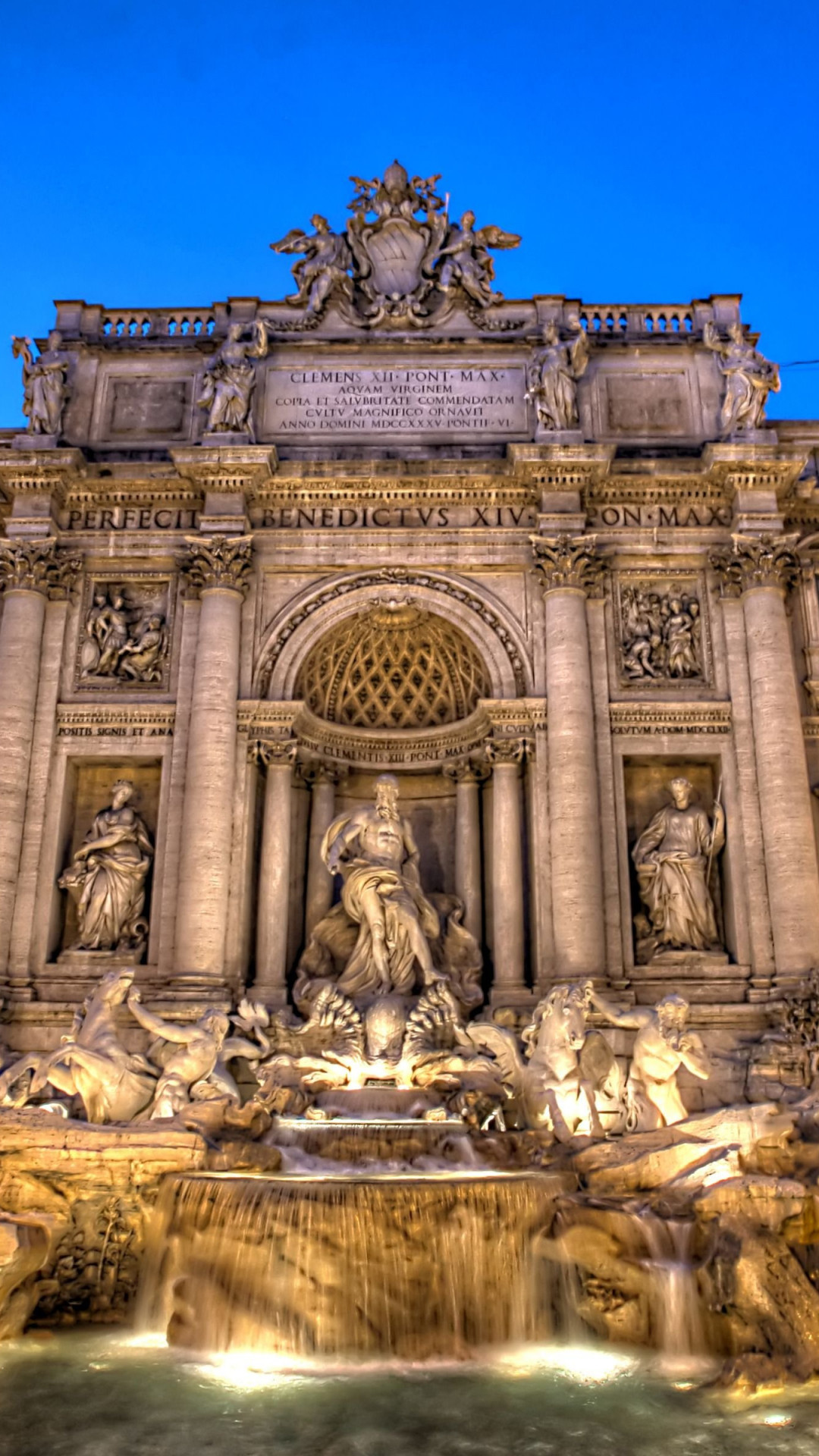 Trevi Fountain, Italian tourism, Architectural marvel, Rome sightseeing, 1080x1920 Full HD Phone
