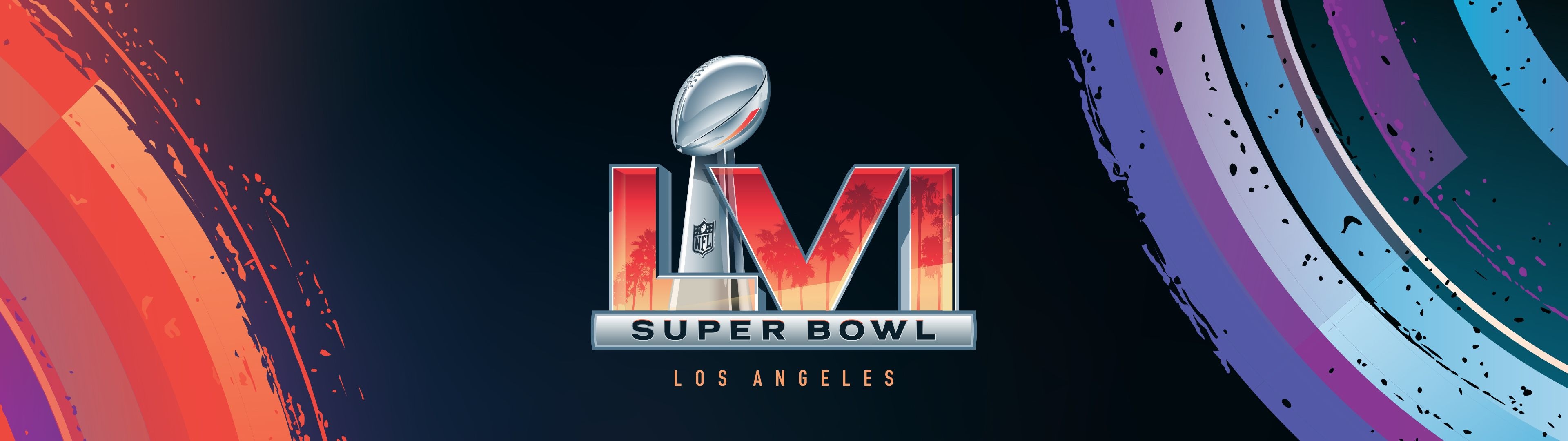 Super Bowl LVI, Football championship, Los Angeles host city, Thrilling atmosphere, 3840x1080 Dual Screen Desktop