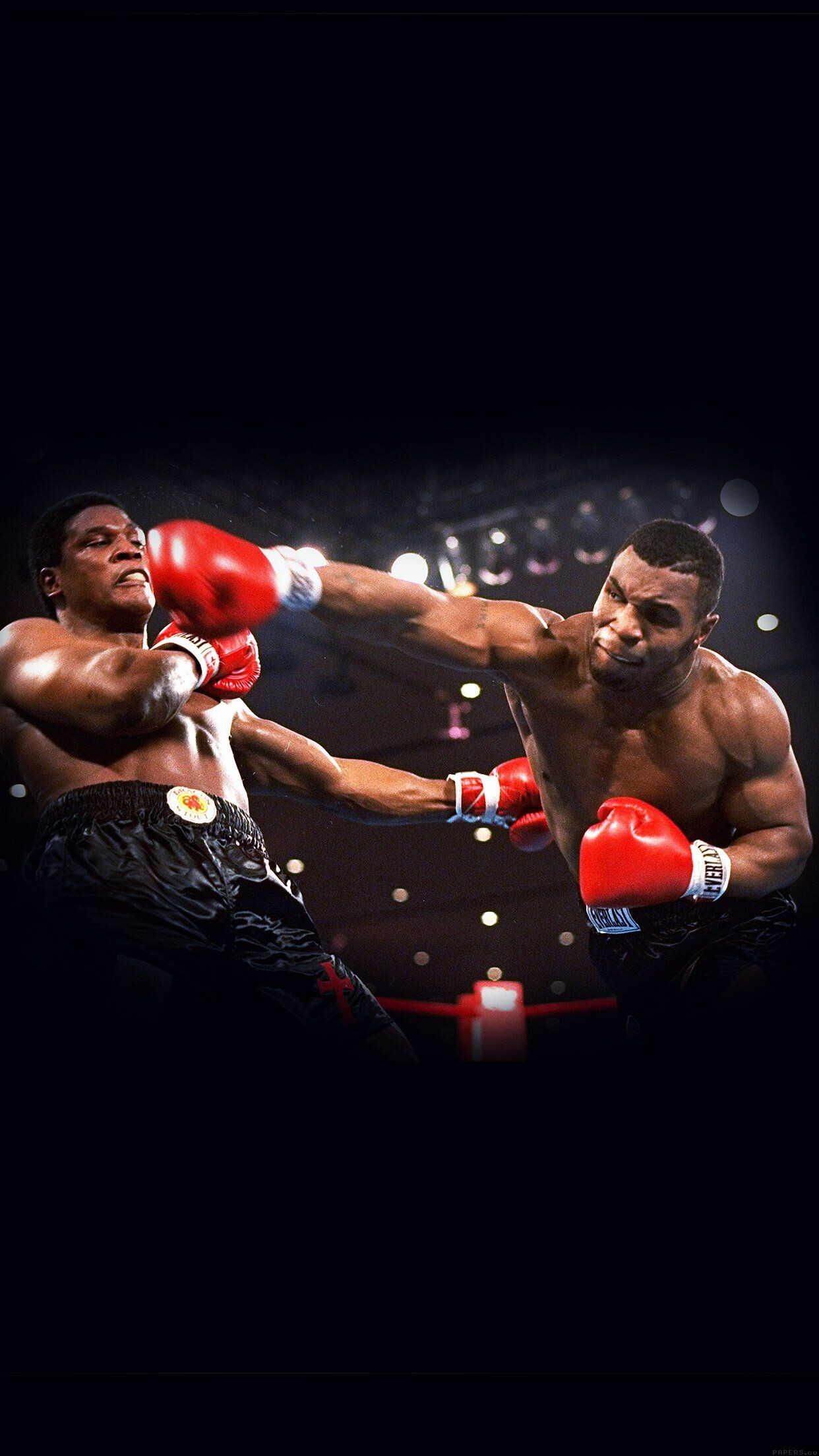 Mike Tyson: He was given his first title fight against Trevor Berbick, on November 22, 1986. 1250x2210 HD Background.