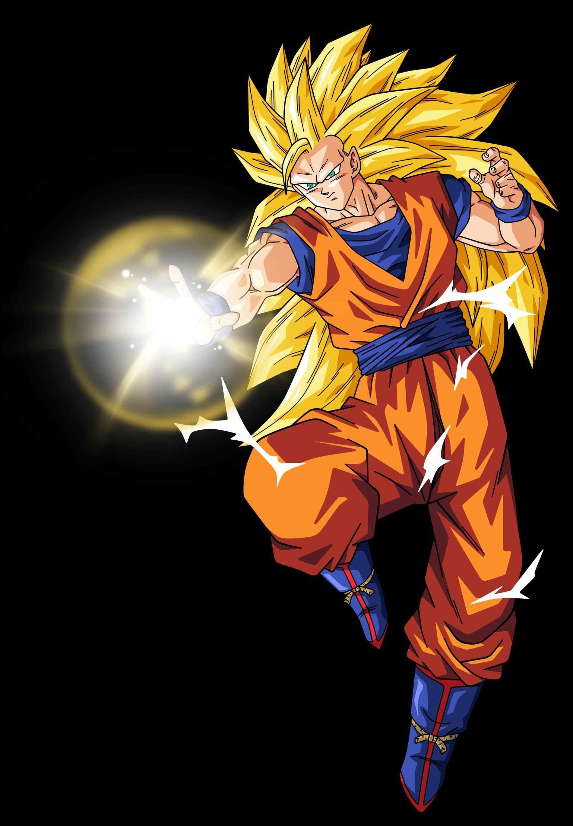 Goku Kamehameha: Super Saiyan transformation, Energy attack shown in the Dragon Ball series, Superhuman strength. 1900x2740 HD Background.