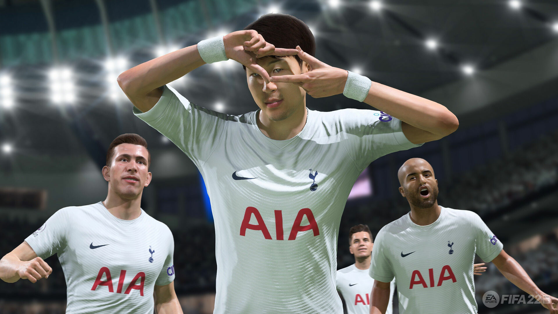 FIFA: The game Introduces "HyperMotion Technology,” which uses motion capture data collected from 22 real-life players. 1920x1080 Full HD Background.
