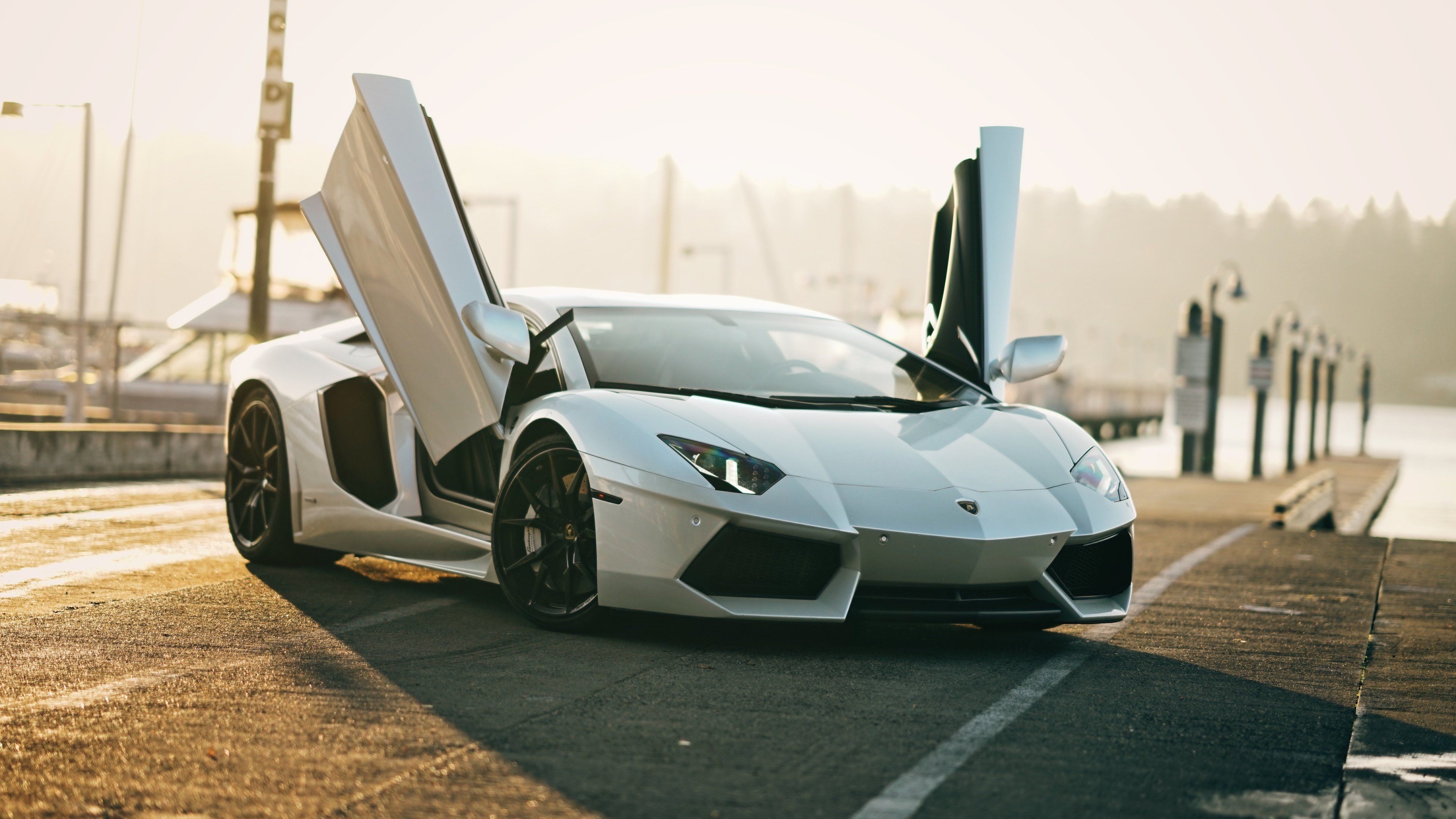 Lamborghini Aventador, Sleek and stylish, Pure elegance, High-performance machine, 3840x2160 4K Desktop