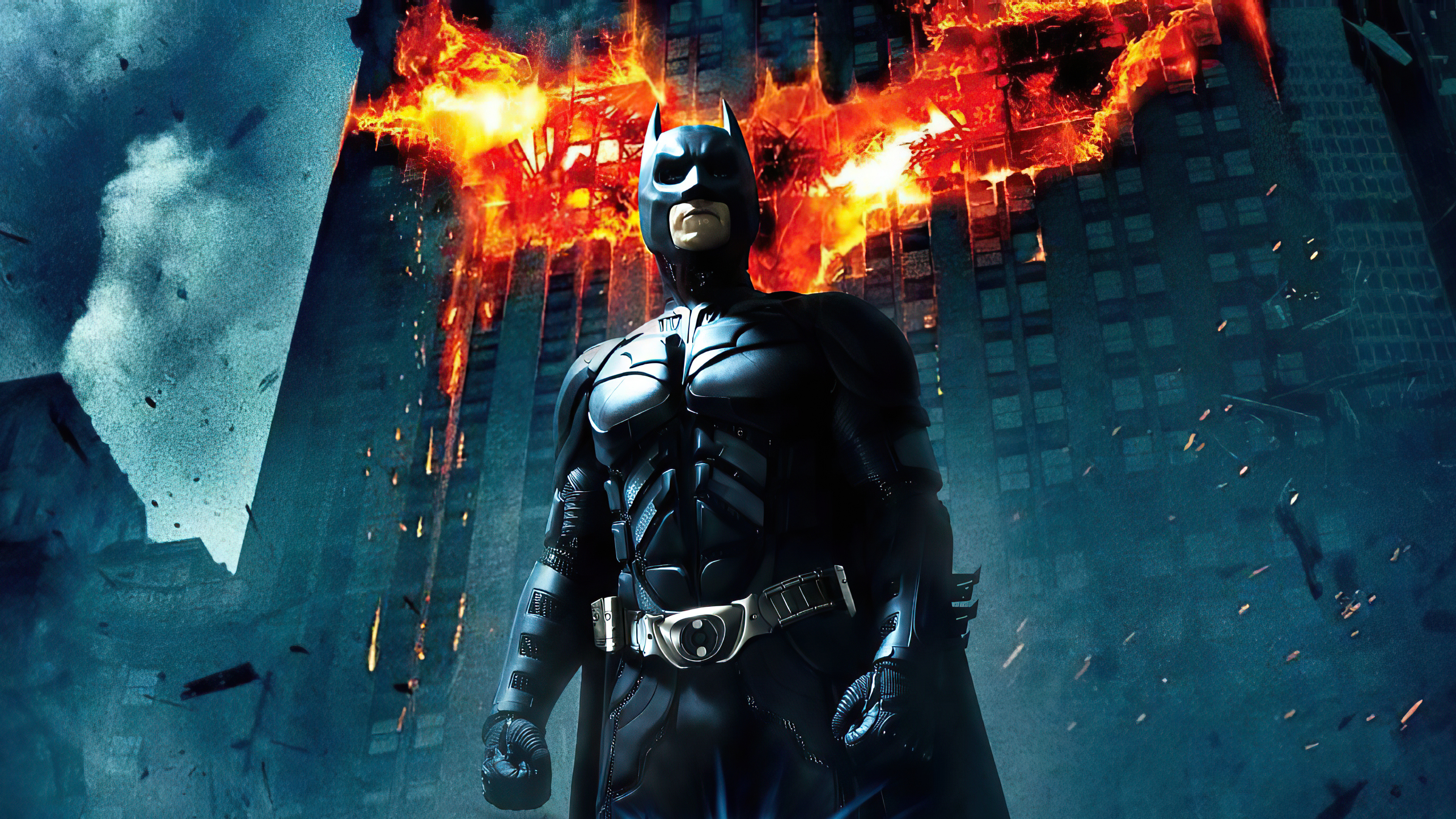 Christian Bale: Bruce Wayne, The Dark Knight, 2008. 3840x2160 4K Background.