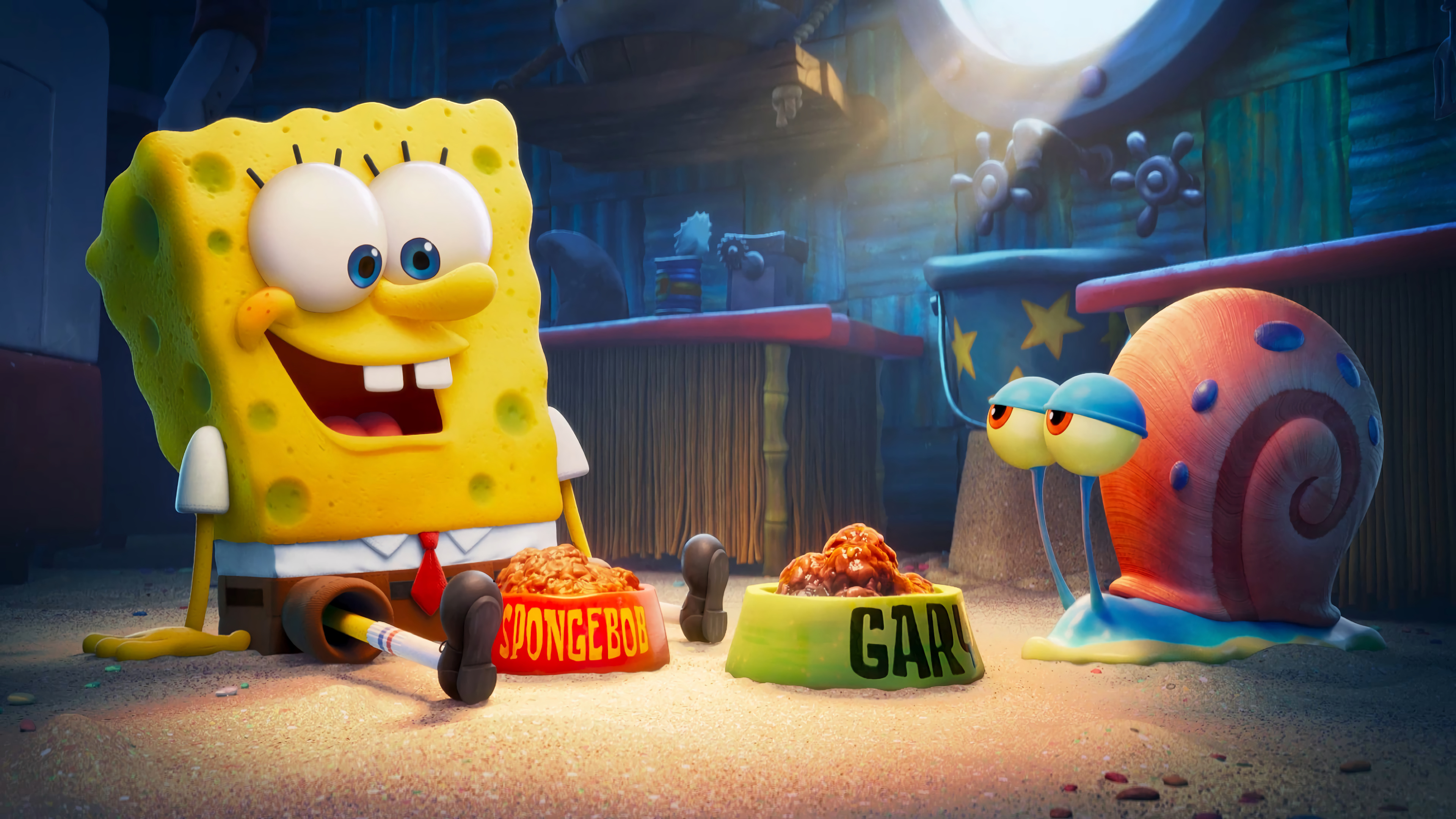 Gary the Snail, SpongeBob SquarePants, Cartoon character, Animation, 3840x2160 4K Desktop