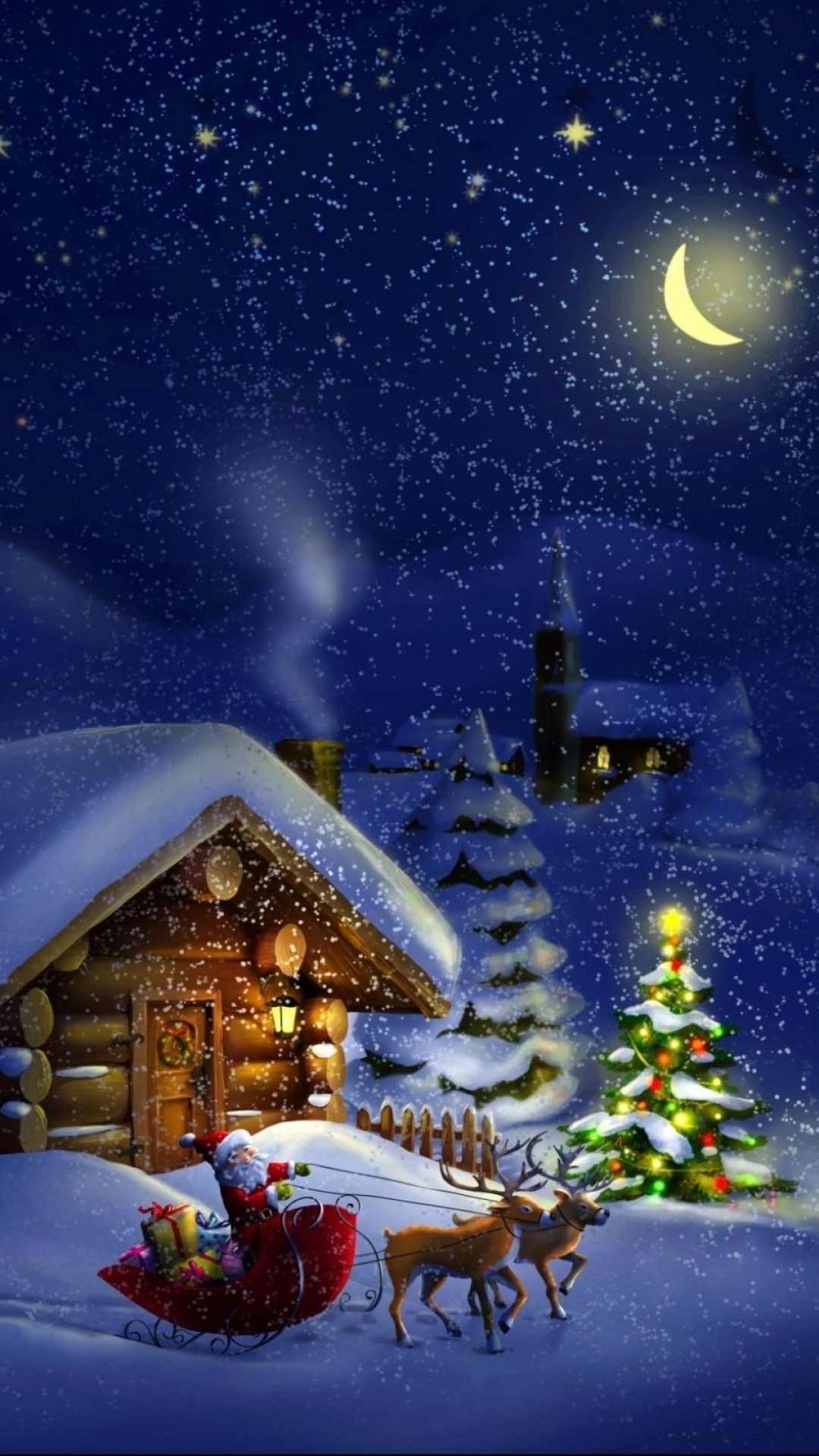 Father Christmas, Christmas iPhone backgrounds, Festive holiday spirit, Seasonal cheer, 1080x1920 Full HD Phone