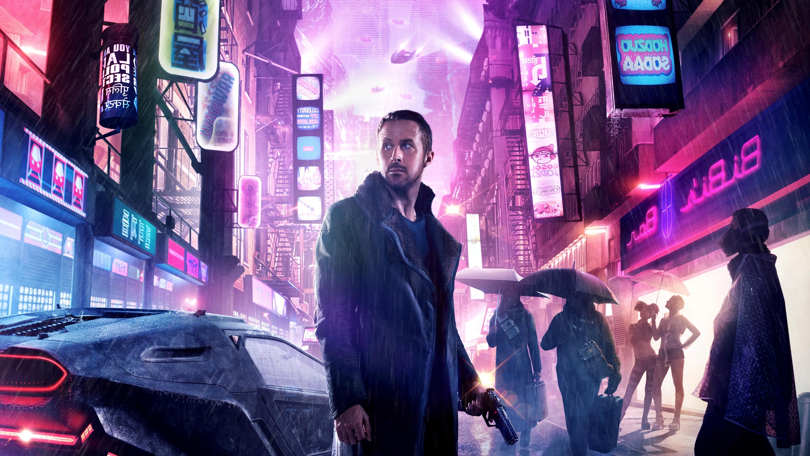 Ryan Gosling: Took part of K, a Nexus-9 replicant, in Denis Villeneuve's Blade Runner 2049. 3330x1880 HD Background.