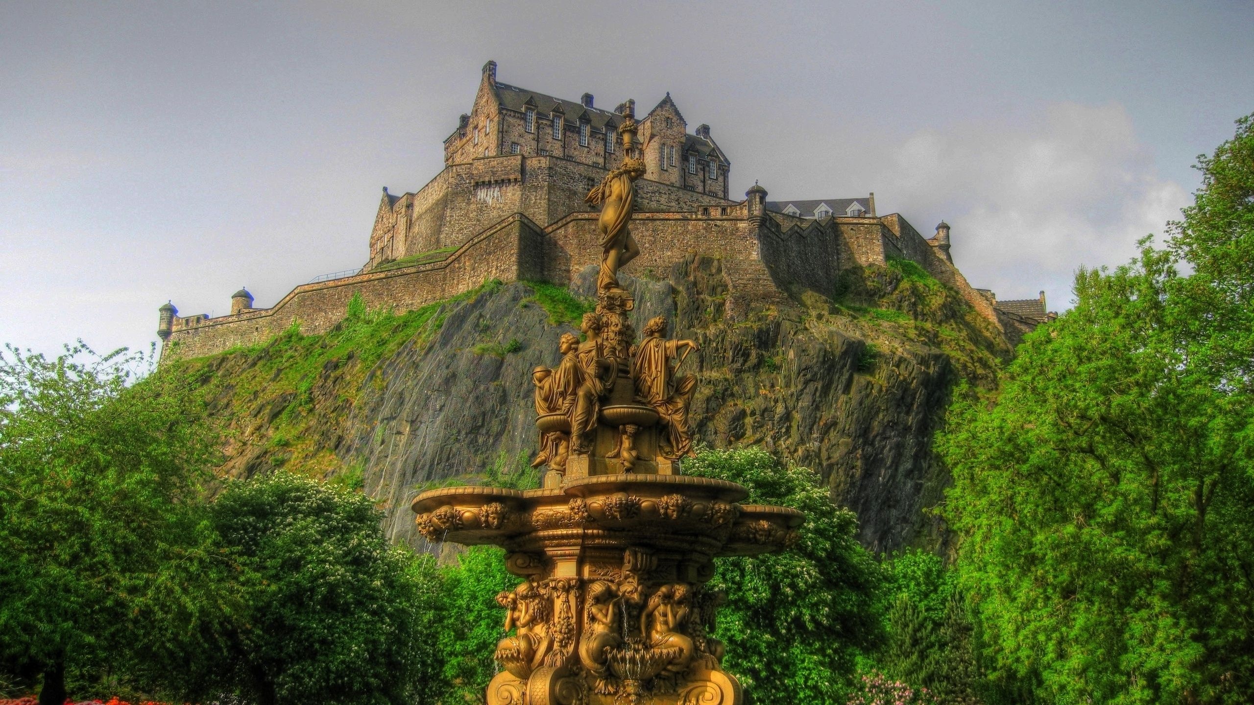 Edinburgh, Scotland, Travels, Castle, 2560x1440 HD Desktop