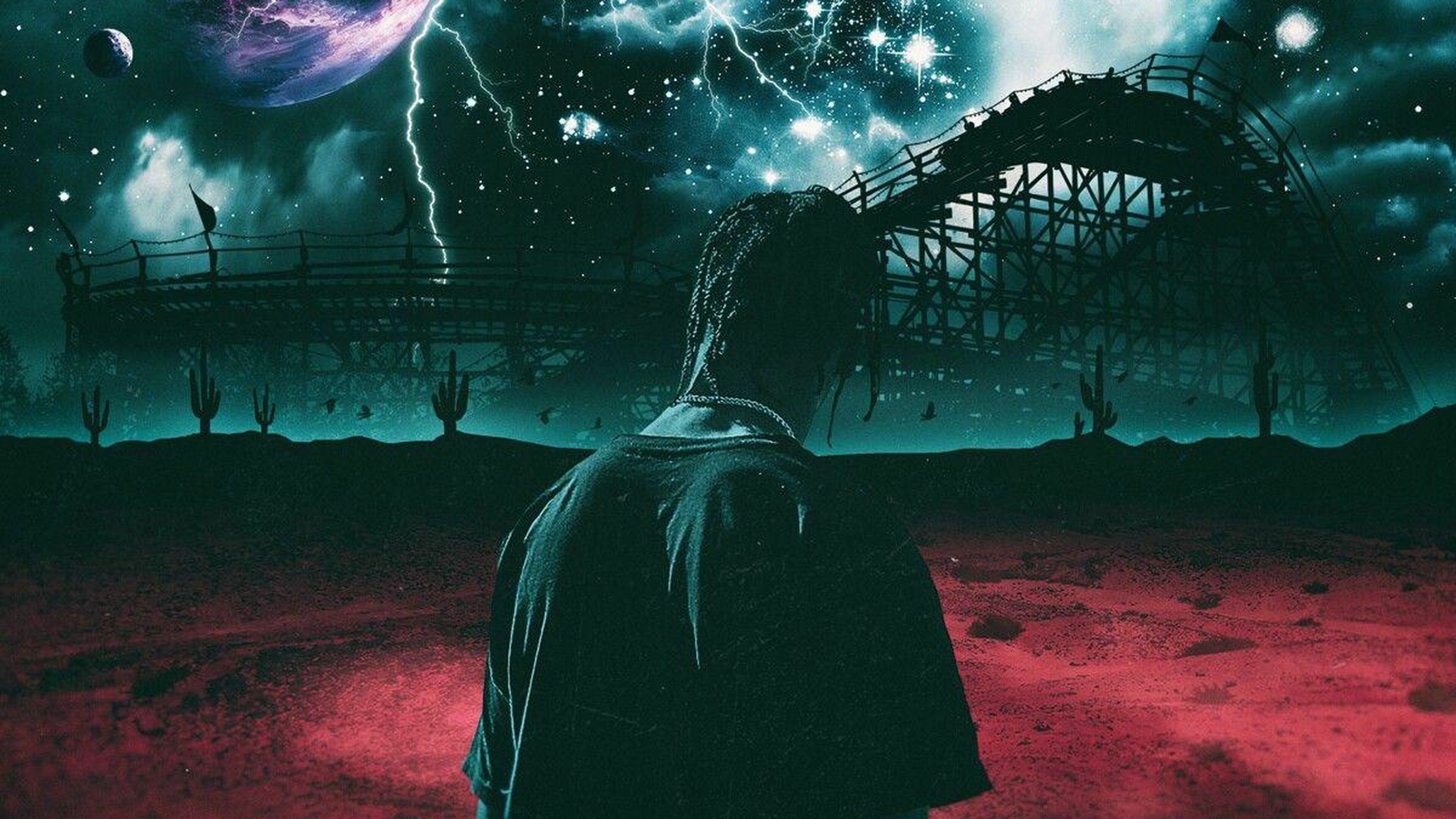 Travis Scott: Astroworld, The third studio album by American rapper, 2018. 3840x2160 4K Wallpaper.