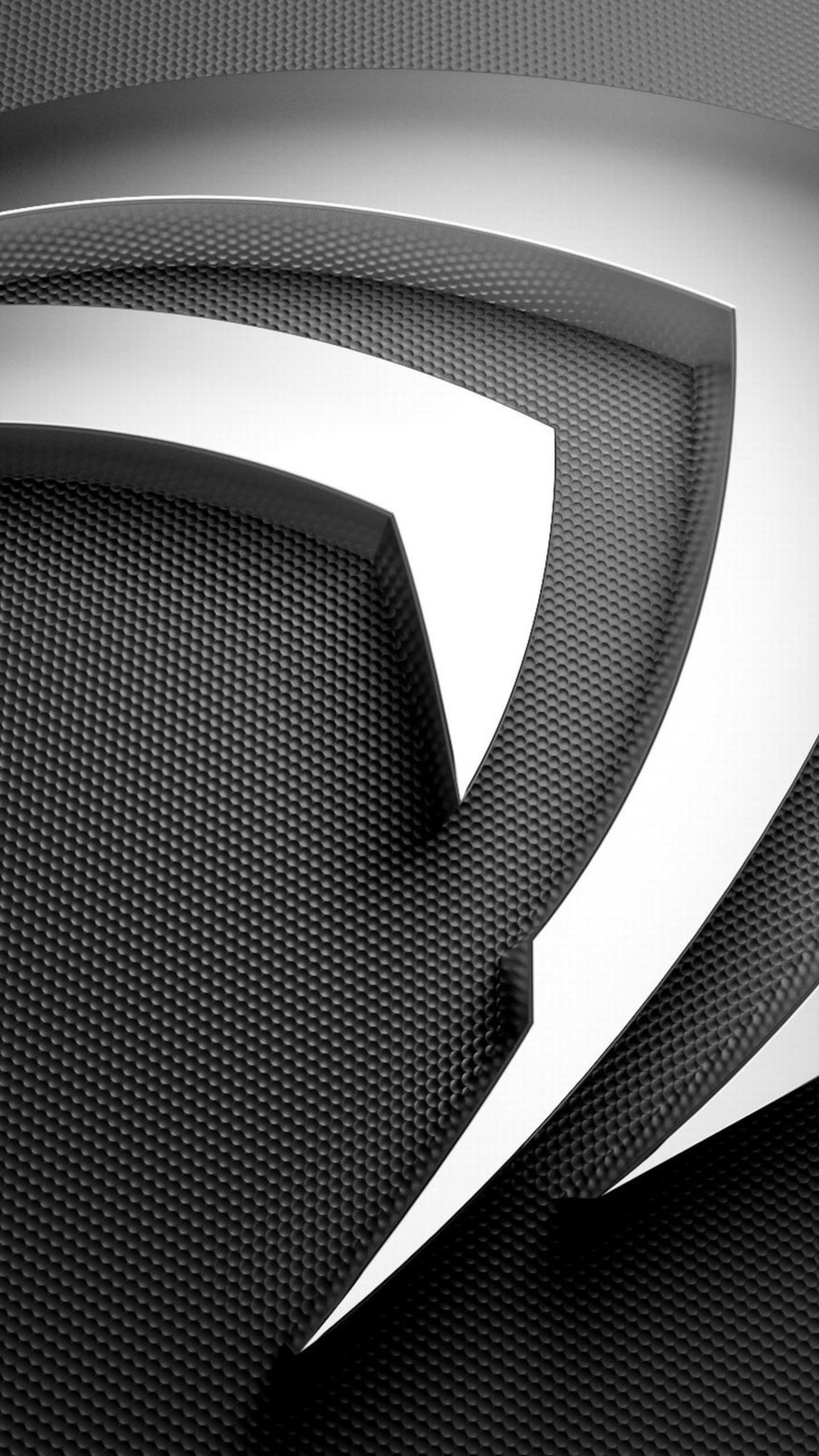 Nvidia: Black and white, Brand logo, Minimalistic, Technology. 2160x3840 4K Background.
